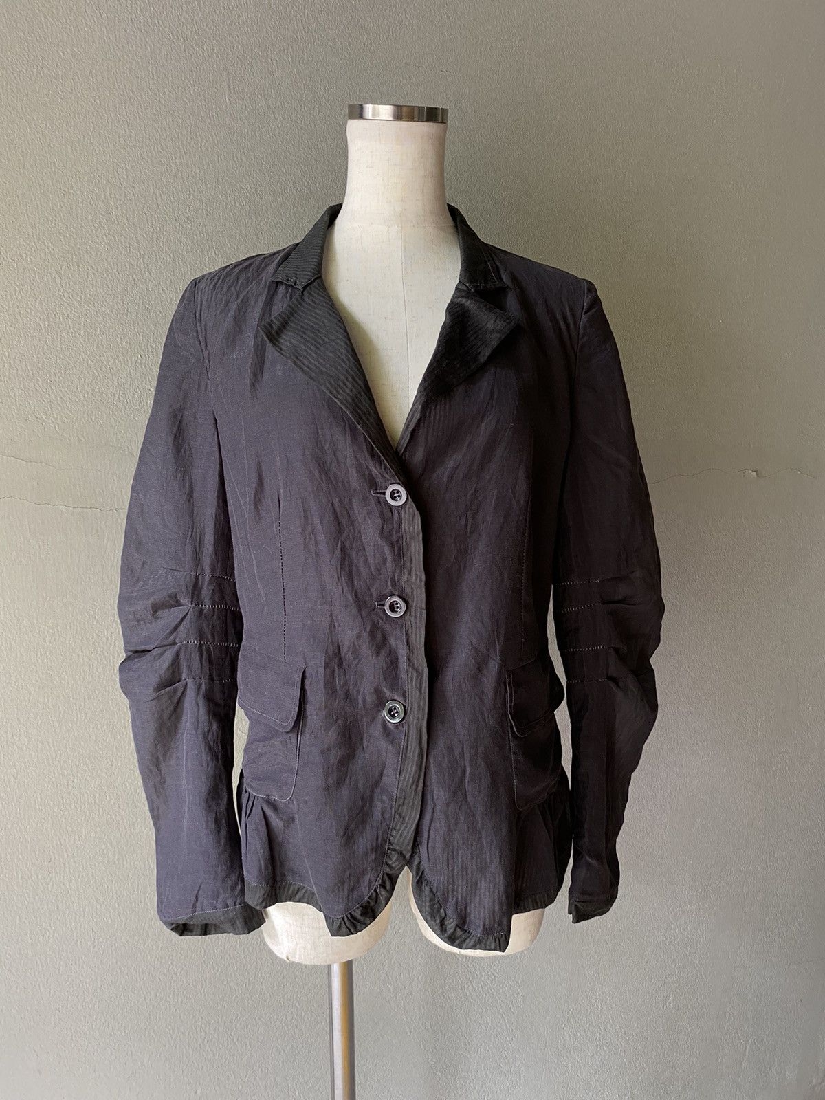 Marithe + Francois Girbaud Marithe Francois Girbaud women blazer in light and dark gray Size S / US 4 / IT 40 - 13 Thumbnail