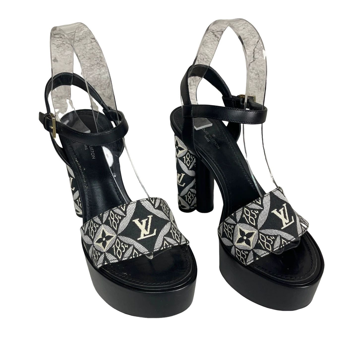 Louis Vuitton Louis Vuitton 1854 Jacquard Platform Heels Size 37 Size US 7 / IT 37 - 1 Thumbnail