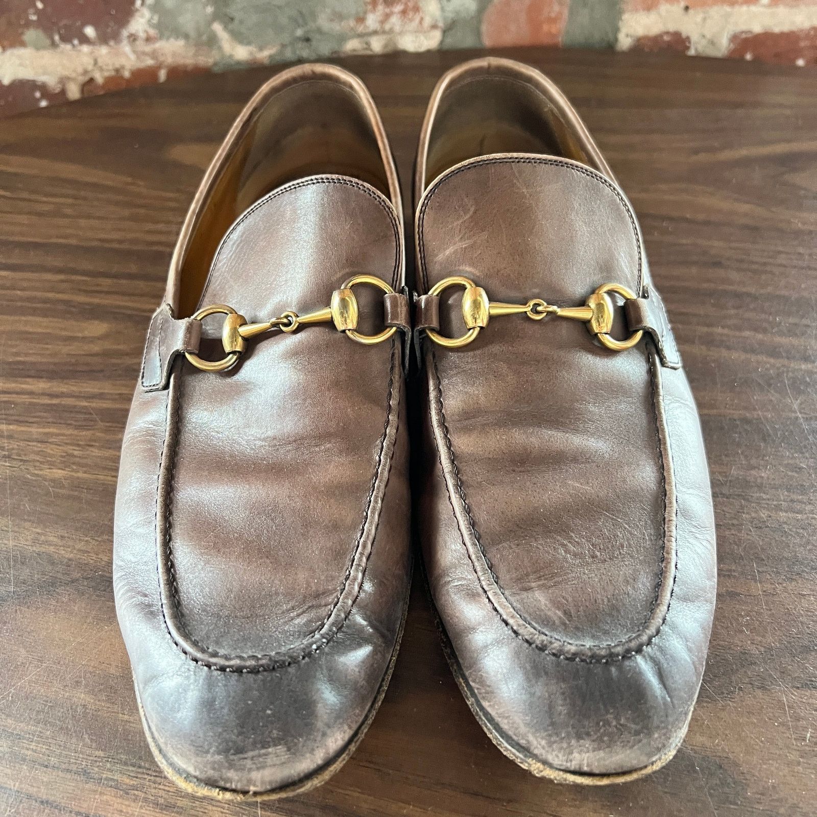 Gucci Gucci Men's Jordaan Brown Loafer Size 7.5 Size US 7.5 / EU 40-41 - 1 Thumbnail