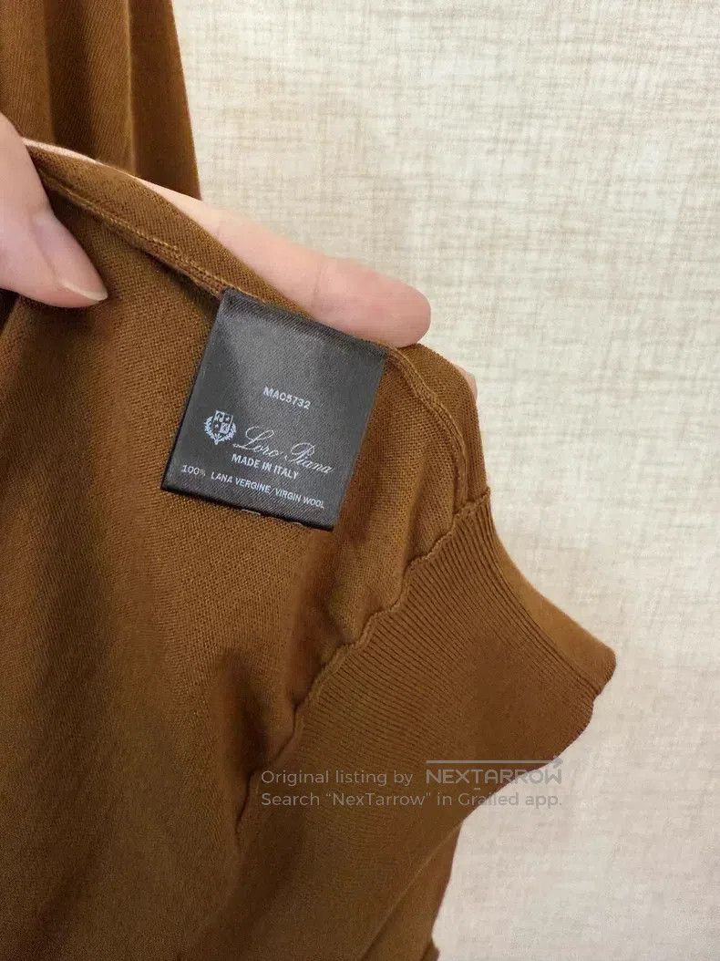 Loro Piana Loro Piana 12 Micron Full Zip Knit Sweater Camel Color Size US L / EU 52-54 / 3 - 6 Thumbnail