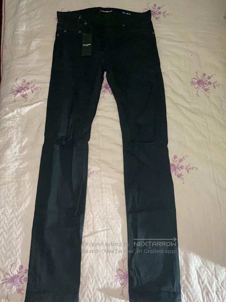 Saint Laurent Paris Saint Laurent Paris Waxed wash cut denim pants i Size US 30 / EU 46 - 2 Thumbnail