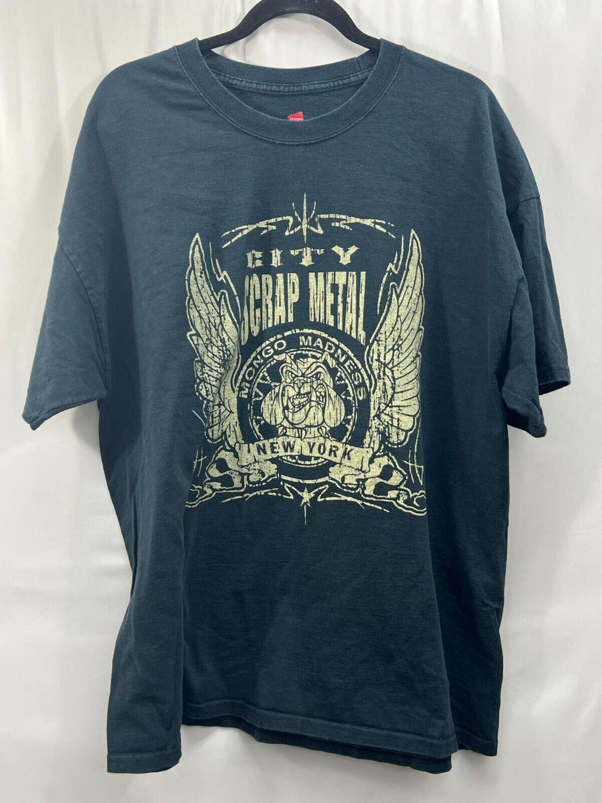 Designer Vintage 90s Y2K City Scrap Metal Grunge T Shirt NYC 2XL Size US XXL / EU 58 / 5 - 2 Thumbnail