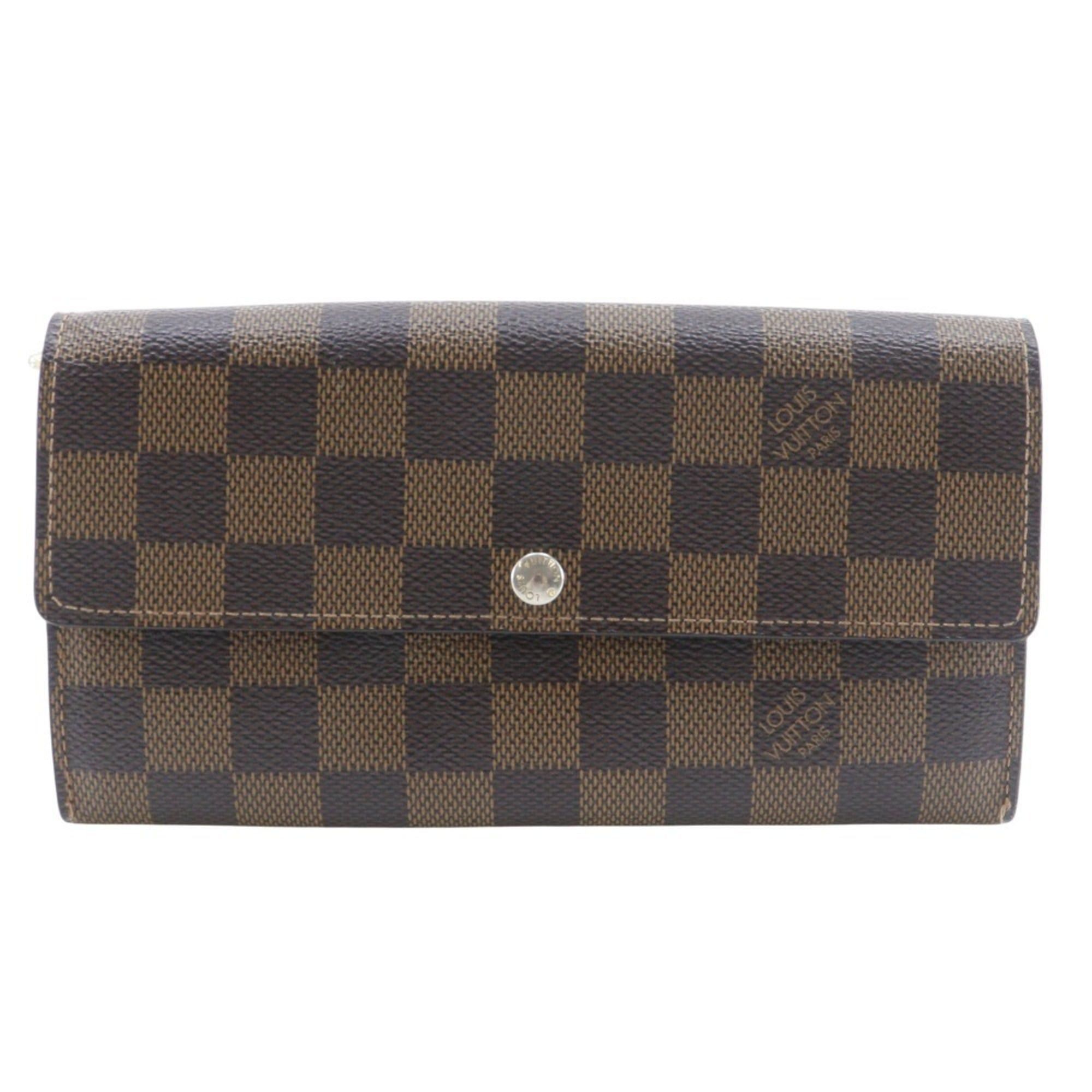 Louis Vuitton Louis Vuitton Portefeuille Sarah Long Wallet N61734 Damier Canvas 2012 Brown CA2172 Snap Button Women's Size ONE SIZE - 1 Thumbnail