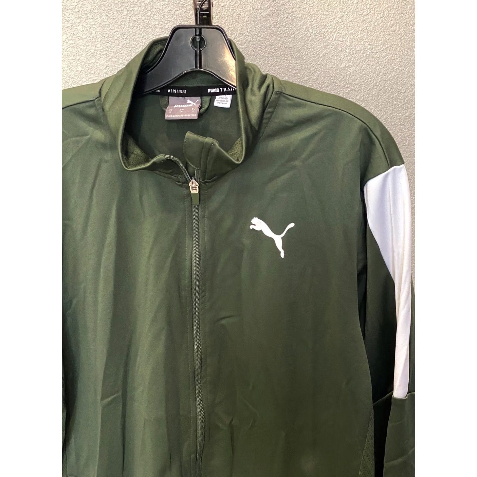 Puma Puma Sweatshirt Green Zippered Training Track SWEATER Medium M Size US XL / EU 56 / 4 - 2 Thumbnail