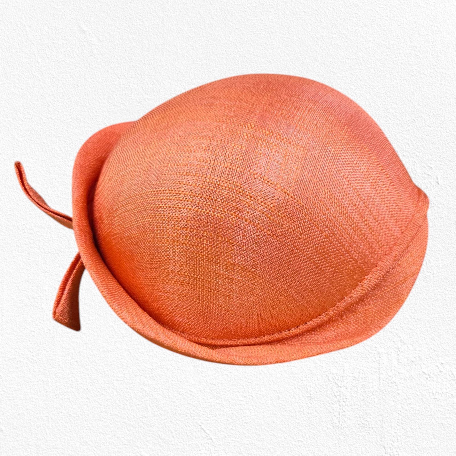 Vintage 1920s Orange Cloche Hat Art Deco Style Size ONE SIZE - 6 Thumbnail