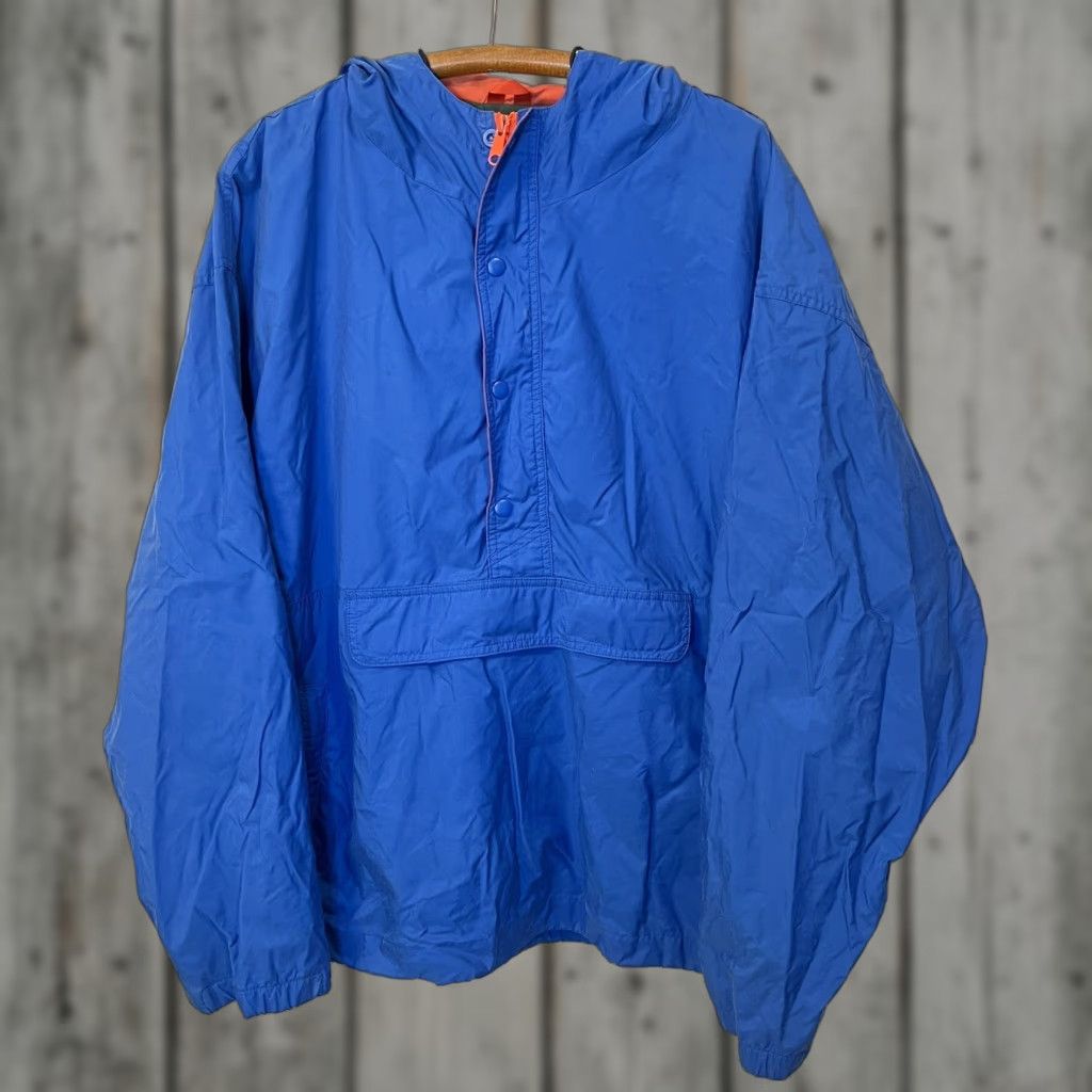 Gap VINTAGE Gap Pullover Jacket Mens L Anorak Blue Windbreaker Hoodie Size US L / EU 52-54 / 3 - 1 Thumbnail