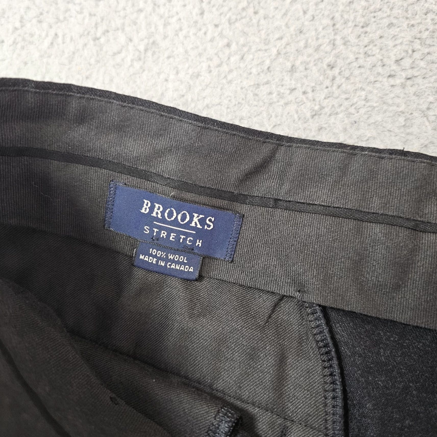 Brooks Brothers Brooks Dress Pants Mens 36x27 Gray Wool Stretch Flat Front Trousers Canada Business Formal Workwear Size US 36 / EU 52 - 3 Thumbnail