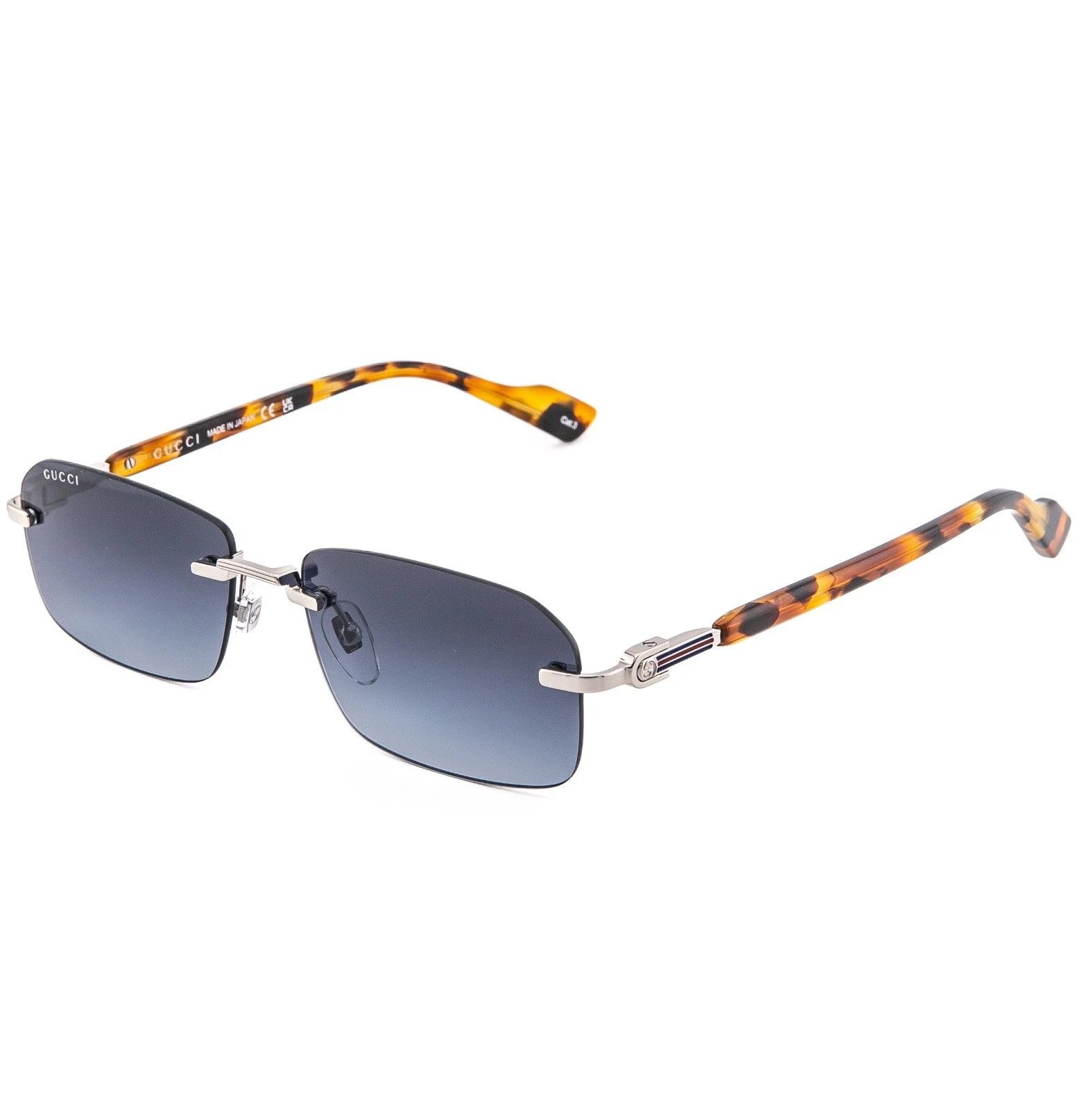 Gucci GUCCI GG1221S WEB Logo 1221 007 Narrow Unisex Sunglasses Size ONE SIZE - 5 Thumbnail