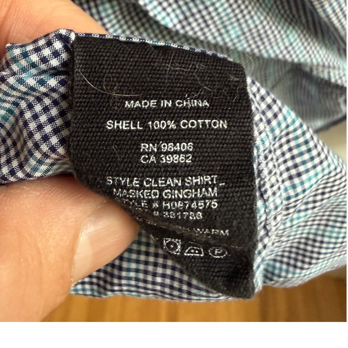 Theory Theory Men's Clean Shirt Medium Marked Gingham Blue White Size US M / EU 48-50 / 2 - 4 Thumbnail