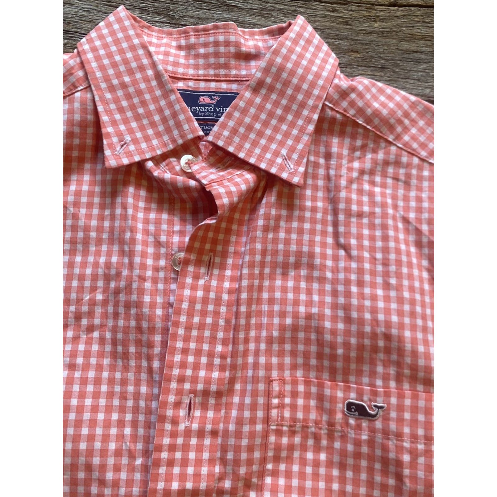 Vineyard Vines Vineyard Vines Tucker Shirt XS Coral Check Button Down Long Sleeve Mens Size US XS / EU 42 / 0 - 3 Thumbnail