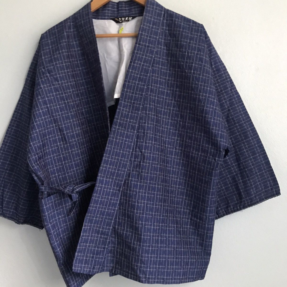Japanese Brand Vintage kimono over stripes plaid flying coat string closure Size US XL / EU 56 / 4 - 3 Thumbnail