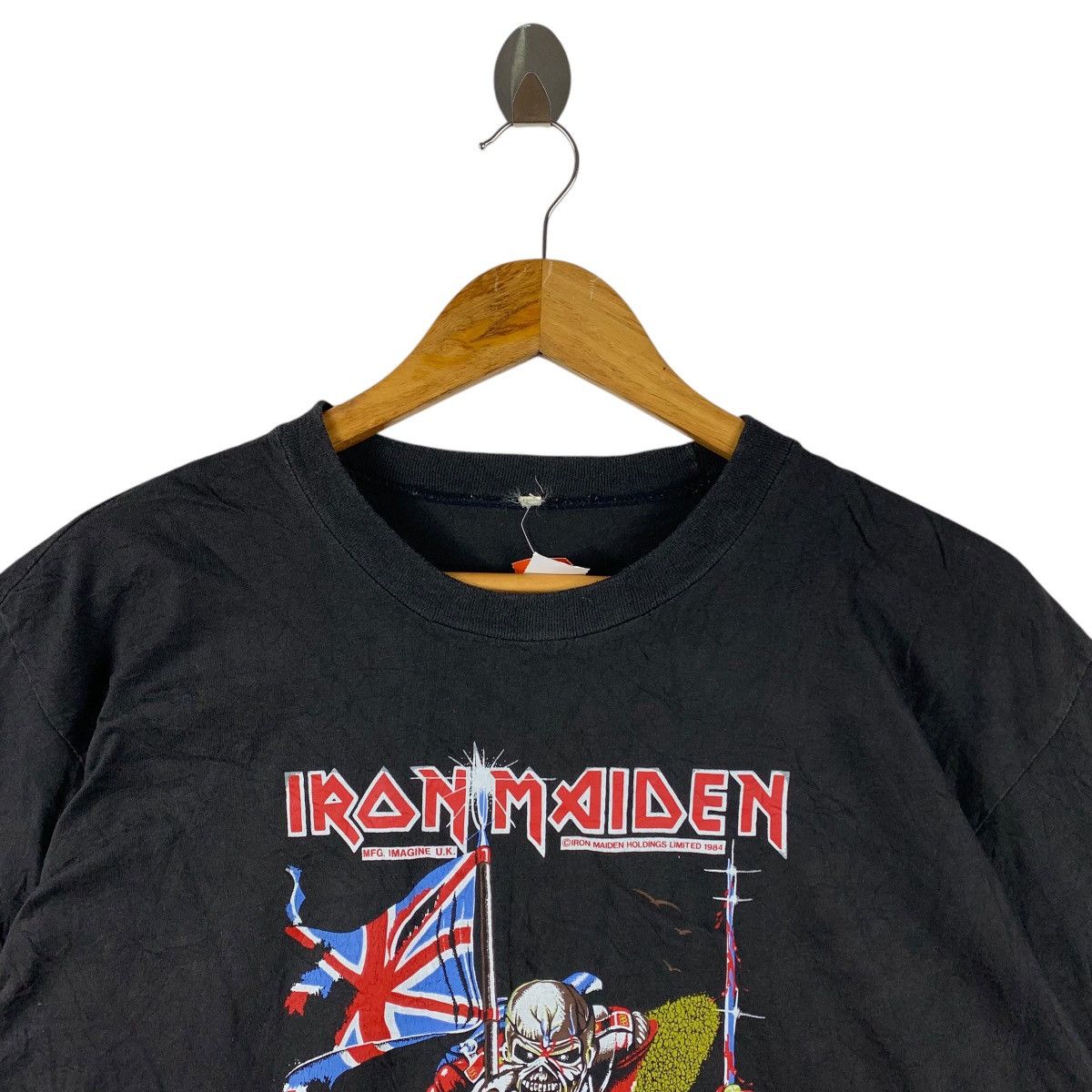 Band Tees Vintage 80s IRON MAIDEN holding limited the trooper band tee Size US M / EU 48-50 / 2 - 2 Thumbnail