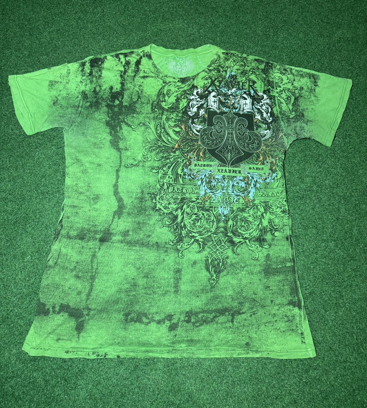 Affliction Y2K Xzavier Affliction Style Skull Gothic Grunge T Shirt Size US XXL / EU 58 / 5 - 1 Thumbnail