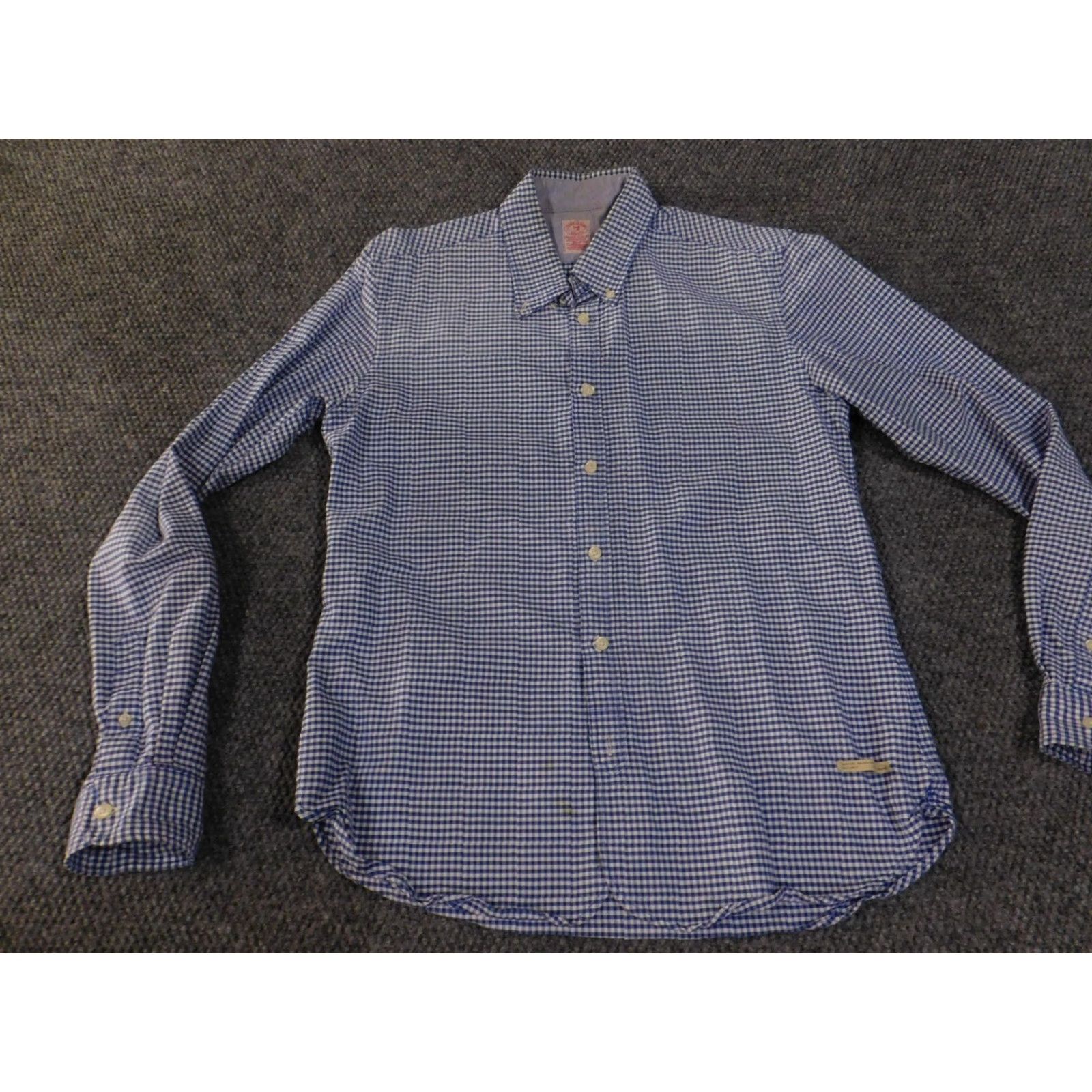 Scotch & Soda **Scotch & Soda Mens Large Long Sleeve Blue Check Button Down Shirt** User: **Scotch & Soda Large Mens Blue Check Button Down Long Sleeve Shirt** Size US L / EU 52-54 / 3 - 3 Thumbnail