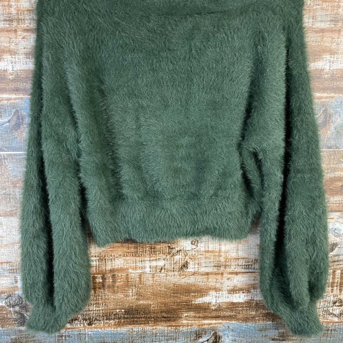 Homespun Knitwear × Japanese Brand DL Dazzlin Cardigan fur shaggy crop top Knitwear #C1113 Size XS / US 0-2 / IT 36-38 - 14 Thumbnail