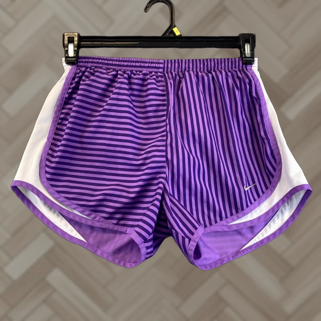 Nike Nike Dri-FIT Running Shorts S Purple White Women's Athletic Activewear Size 28" / US 6 / IT 42 - 1 Thumbnail