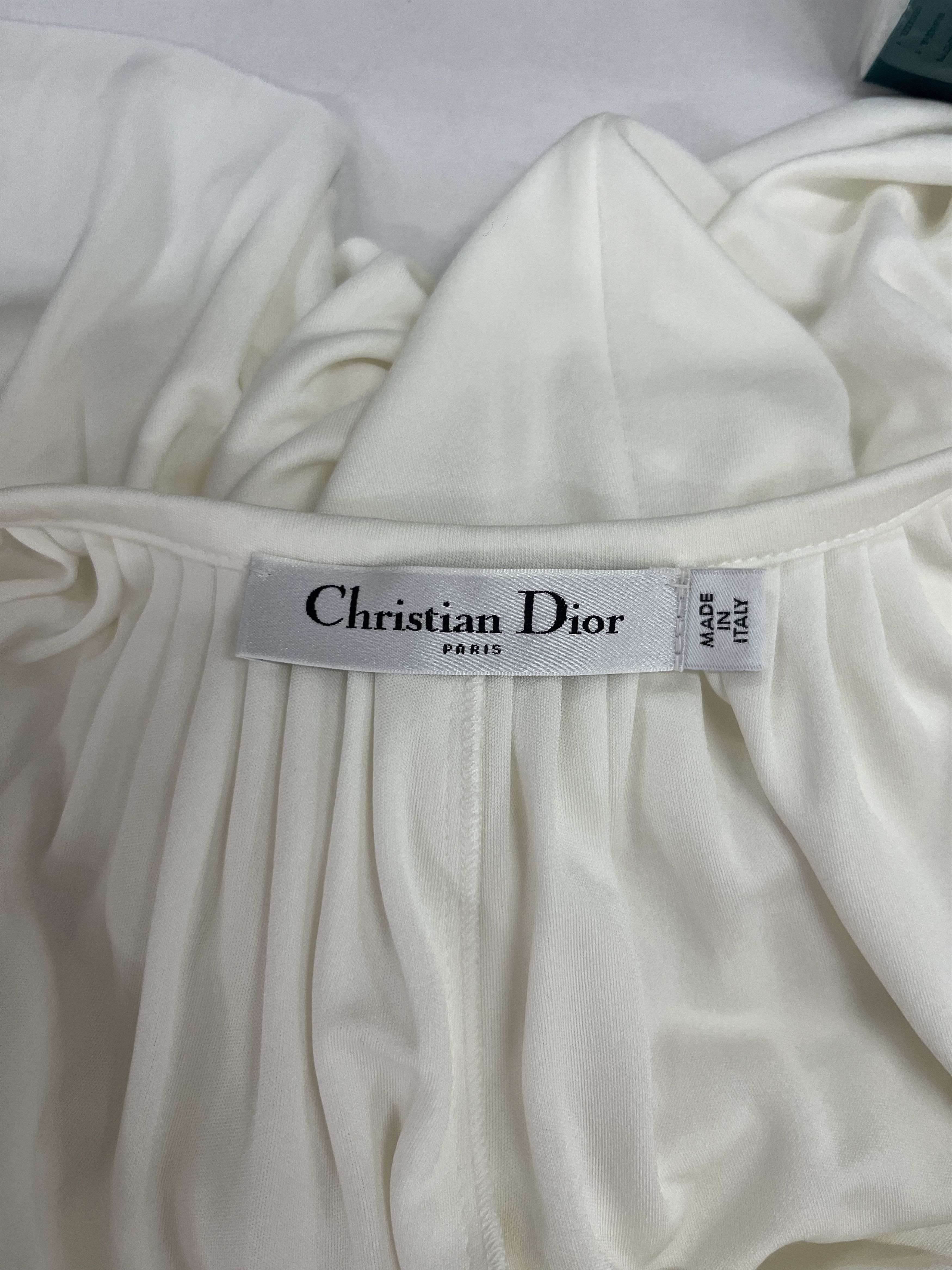 Dior Christian Dior Off White Long Sleeve Dress Size XXS / US 00 / IT 34 - 8 Thumbnail