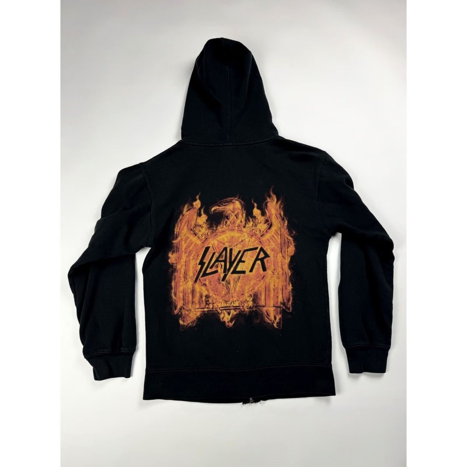 Vintage VINTAGE Slayer Hoodie Sweatshirt Zip Men’s Small Black 80s 90s Biker Hip Hop Metal Rock Graphic Print Hooded Size US S / EU 44-46 / 1 - 8 Thumbnail