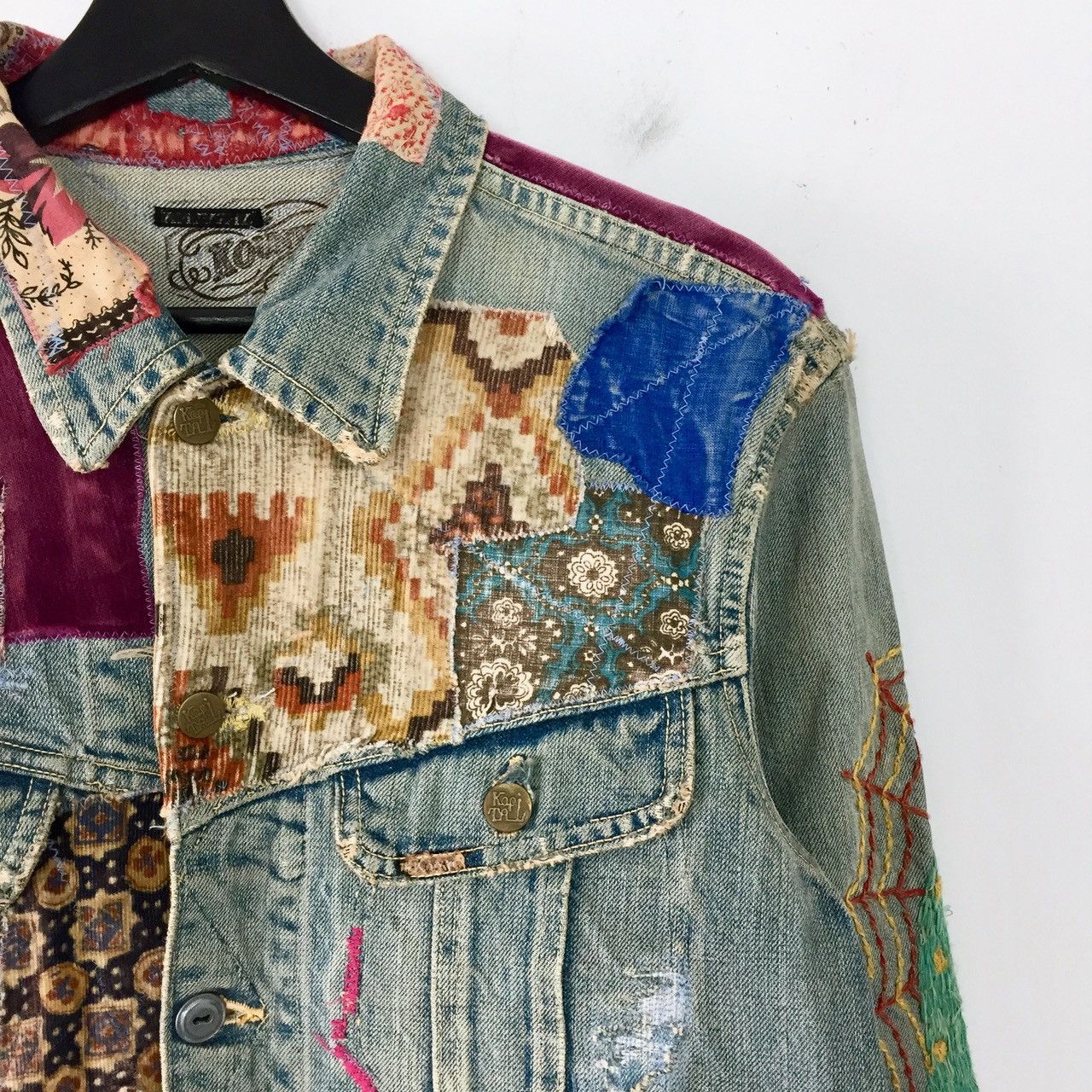Kapital KAPITAL 15SS VIRGIN MARY PATCHWORK DENIM JACKET Size US M / EU 48-50 / 2 - 6 Thumbnail