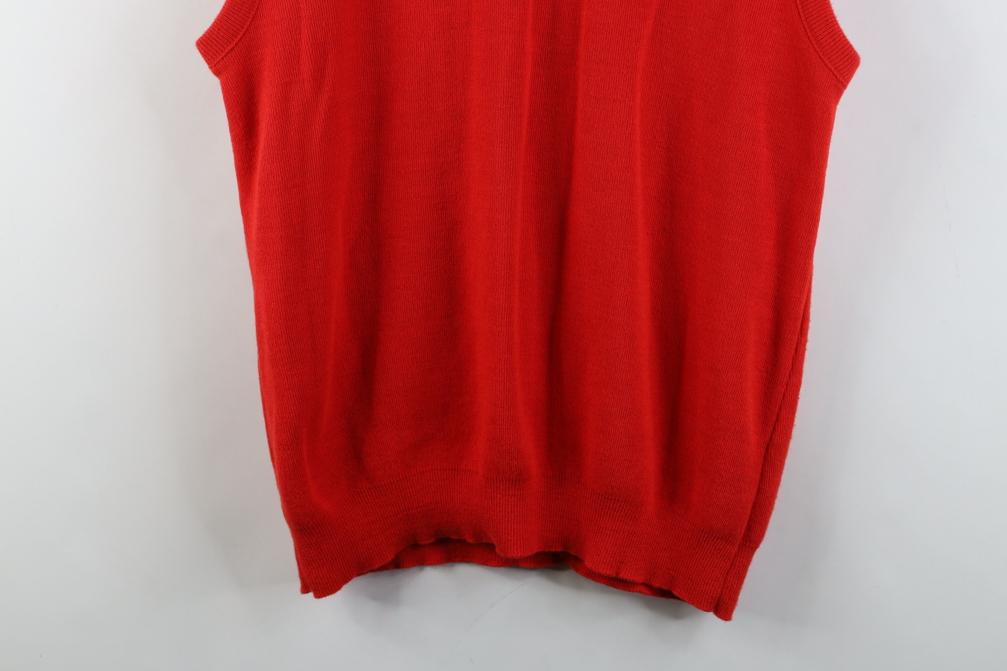 Vintage Vintage 70s Streetwear Knit V-Neck Sweater Vest Red USA Size US XL / EU 56 / 4 - 9 Thumbnail