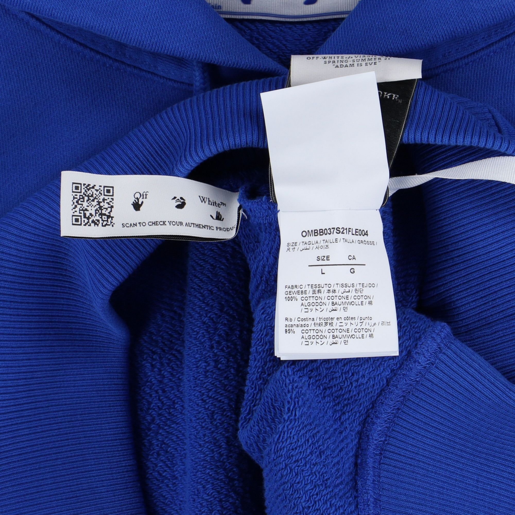 Off-White Blue Tech Marker Arrows Oversized Hoodie Size US L / EU 52-54 / 3 - 6 Thumbnail