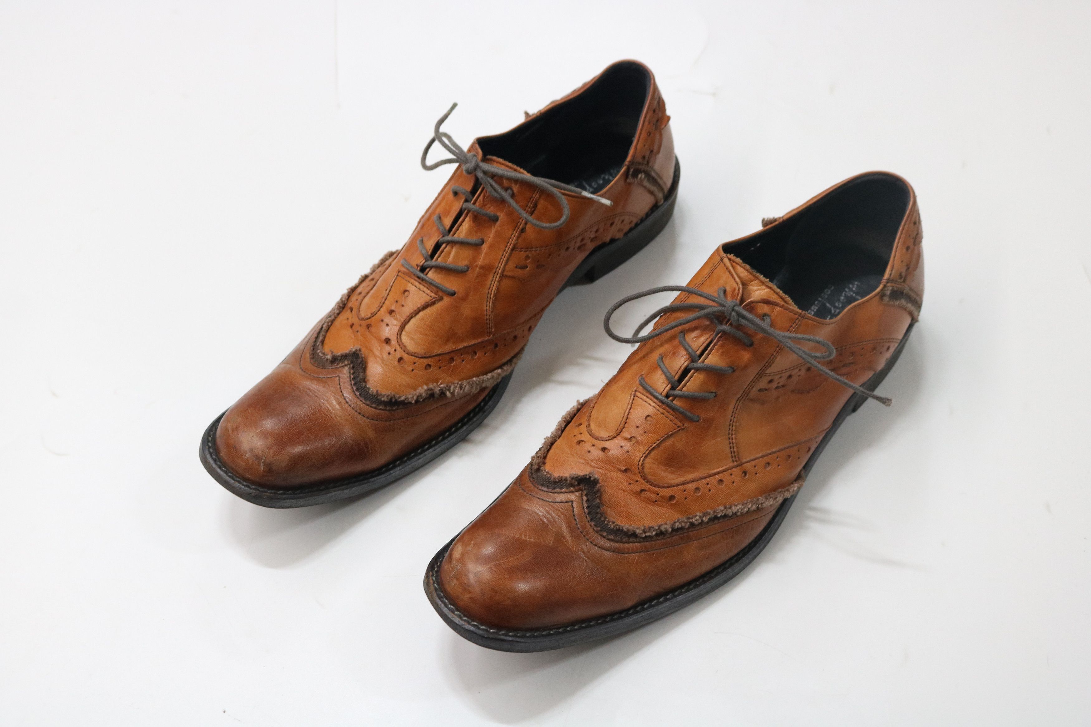 Japanese Brand WHOOP DE DOO Leather Wingtip Shoes Size US 8.5 / EU 41-42 - 2 Thumbnail