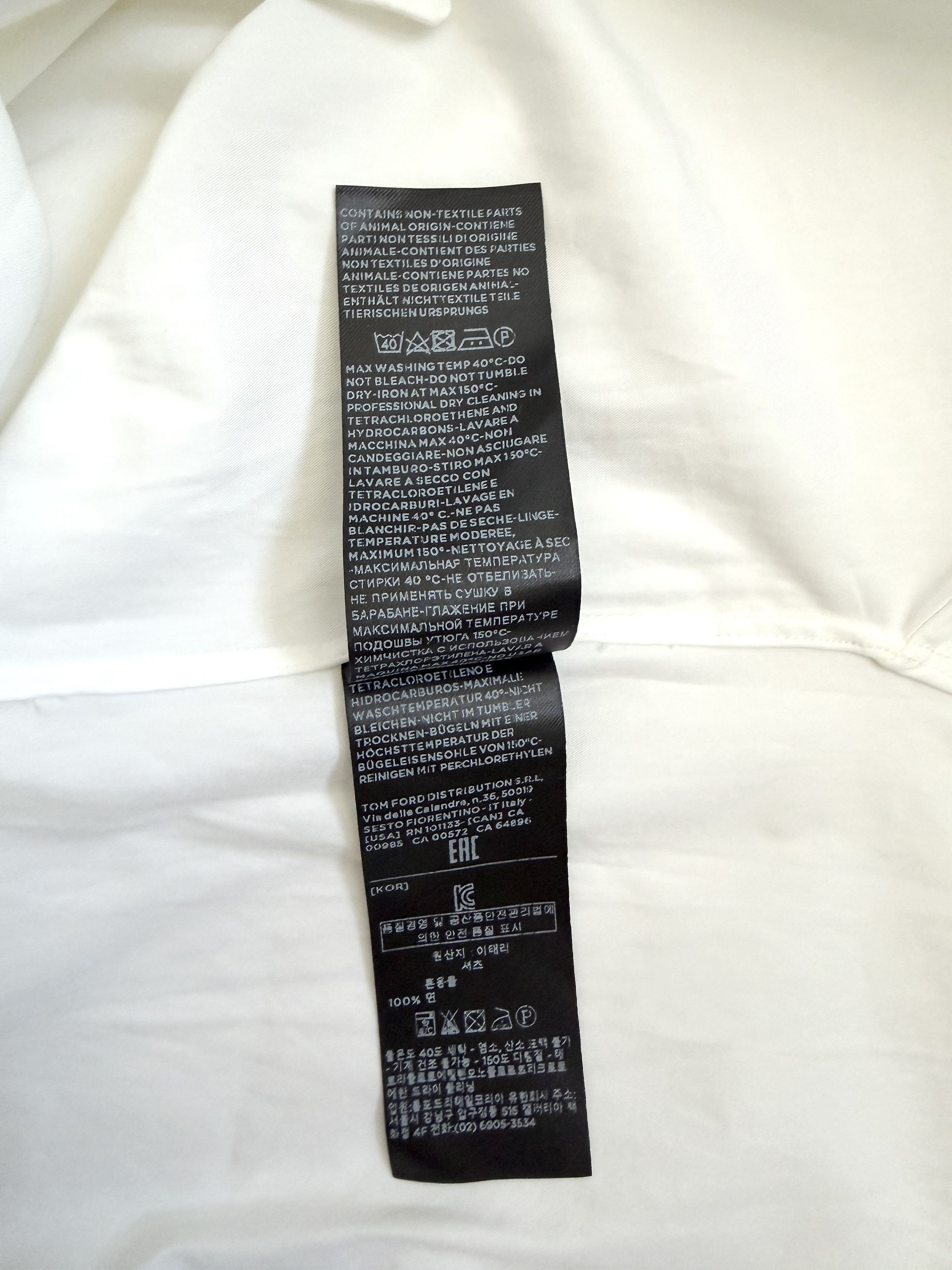 Tom Ford Pointed collar long sleeve shirt Size US XXS / EU 40 - 6 Thumbnail