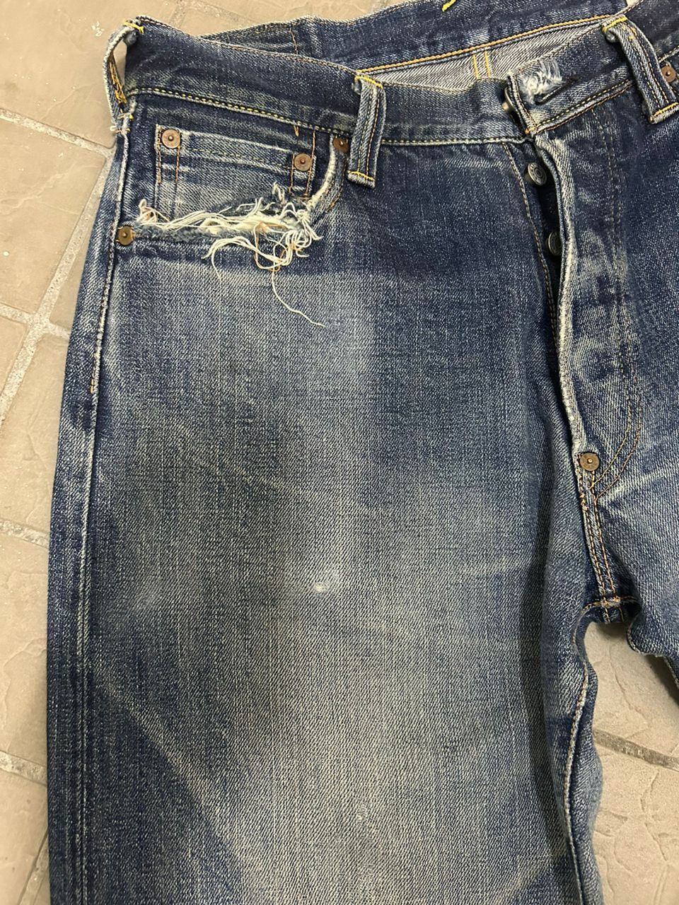Designer × Evisu × Japanese Brand Vtg Evisu Yamane No 1 Special Distressed Size US 31 - 10 Thumbnail