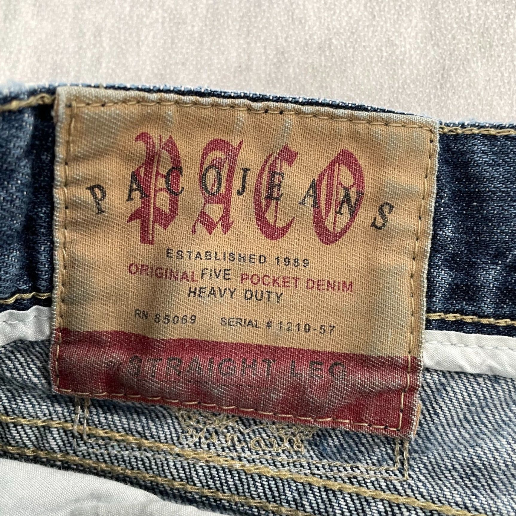 Vintage VINTAGE Paco Men Jeans 36 Adult Straight Leg Blue Denim Heavy Duty Logo Streetwear 90s Size US 36 / EU 52 - 5 Thumbnail