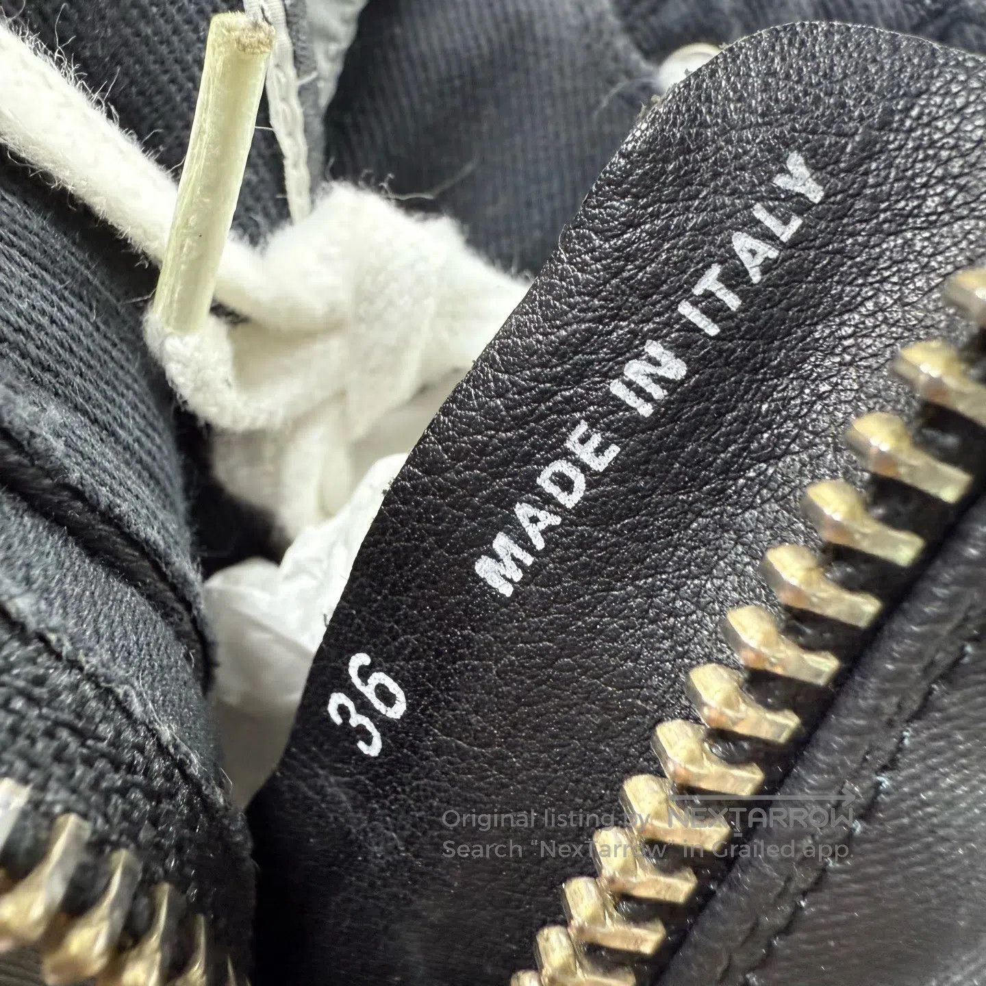Rick Owens RICKOWENS High-top, wax-coated, zipper-equipped board shoe Size US 5.5 / IT 35.5 - 8 Thumbnail