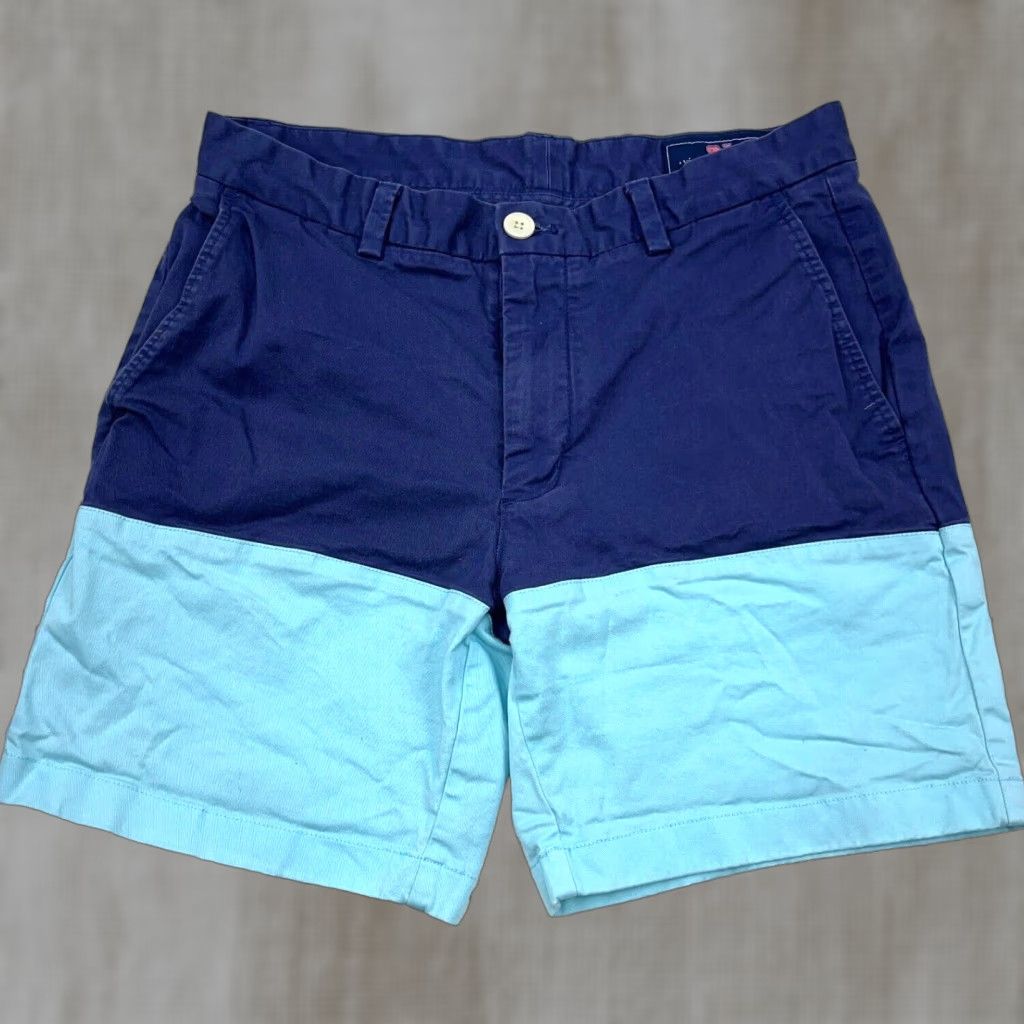 Vineyard Vines Vineyard Vines Chino Shorts Men 30 Blue Twill Golf Colorblock Whale Shep & Ian Size US 30 / EU 46 - 1 Thumbnail
