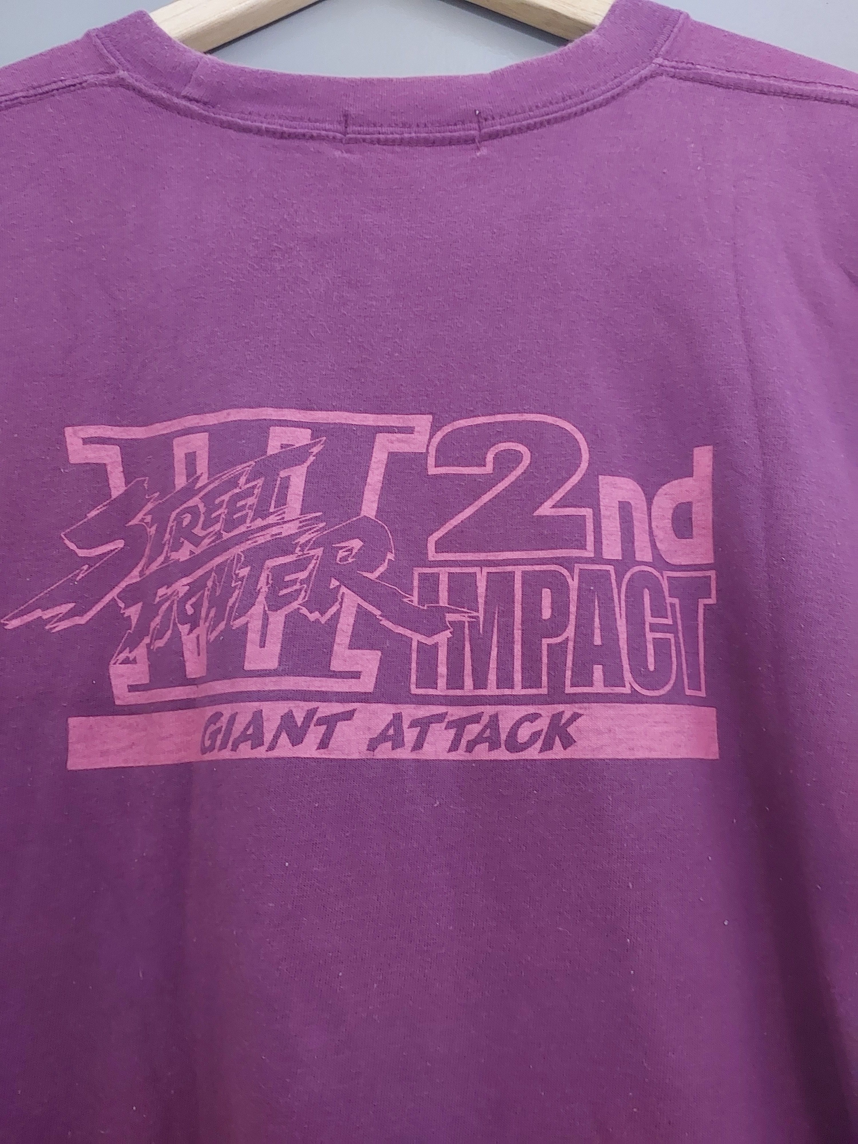 Vintage 1997 STREET FIGHTER GIANT ATTACK GAMES T-SHIRT Size US XL / EU 56 / 4 - 6 Thumbnail