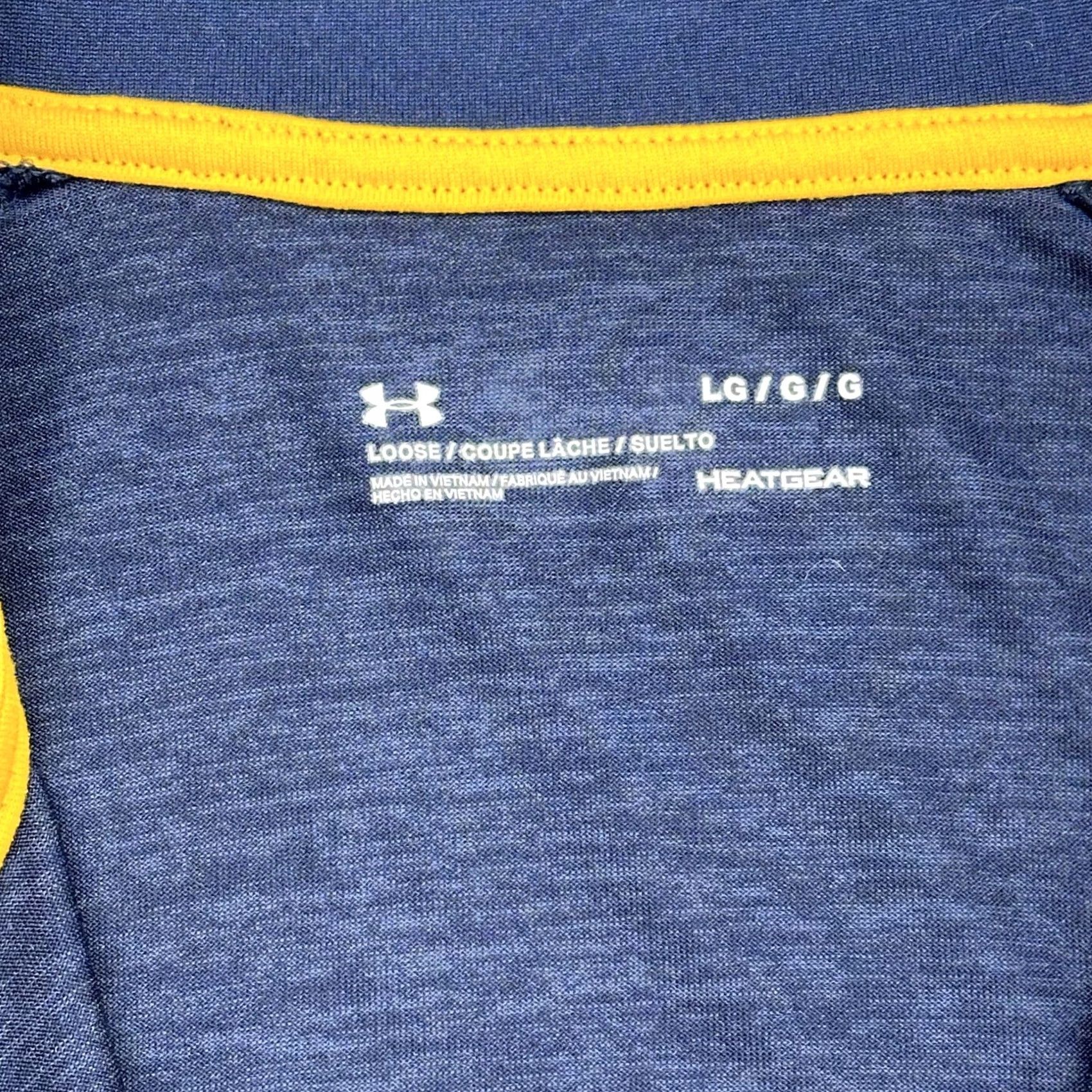Under Armour Under Armour Project Rock Tech 1/4 Zip Pullover Shirt Mens Large Blue Long Sleeve Activewear Shirt Size US L / EU 52-54 / 3 - 6 Thumbnail