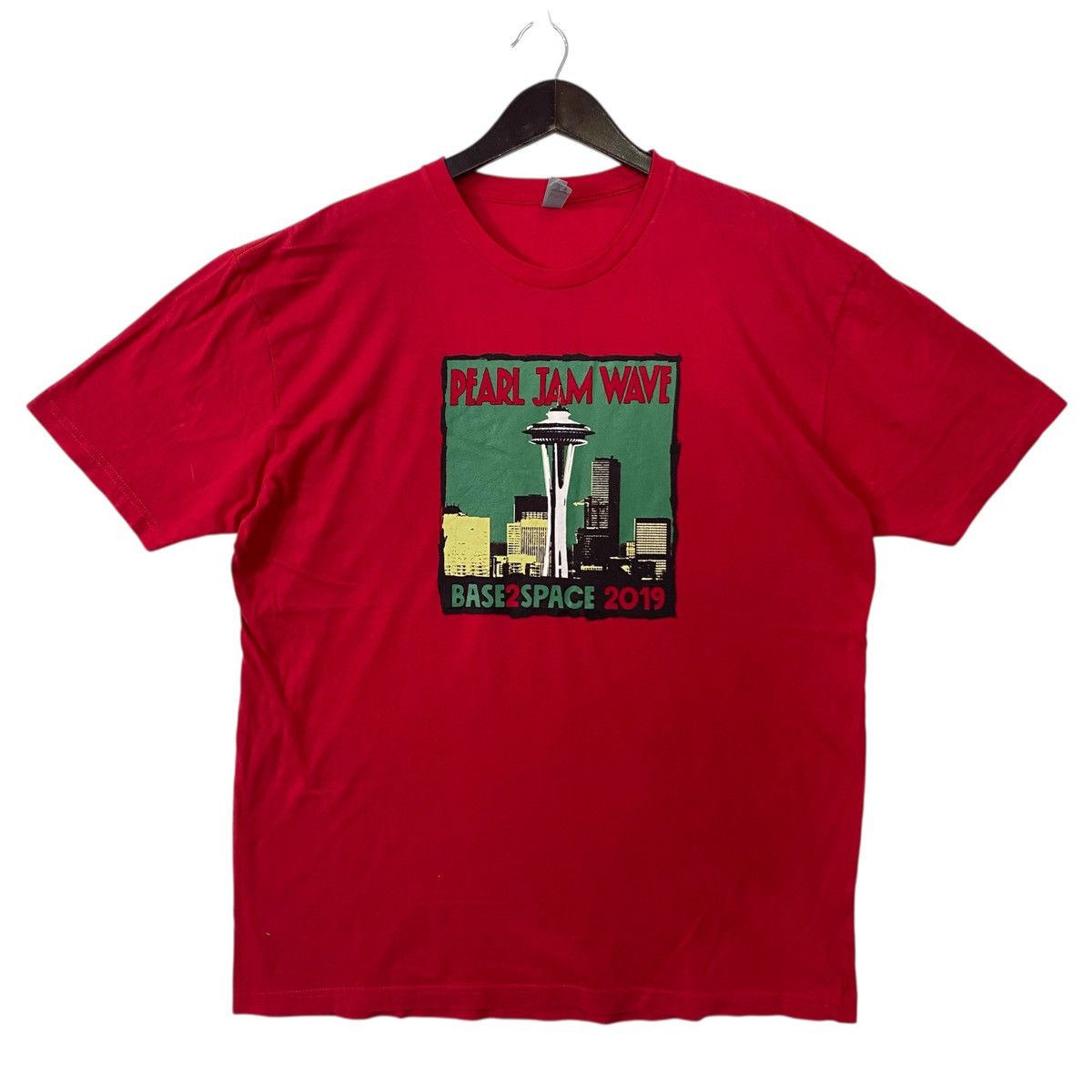 Band Tees 💥PEARL JAM WAVE band base 2 space 2019 Marathon Tee shirt Size US XL / EU 56 / 4 - 1 Thumbnail