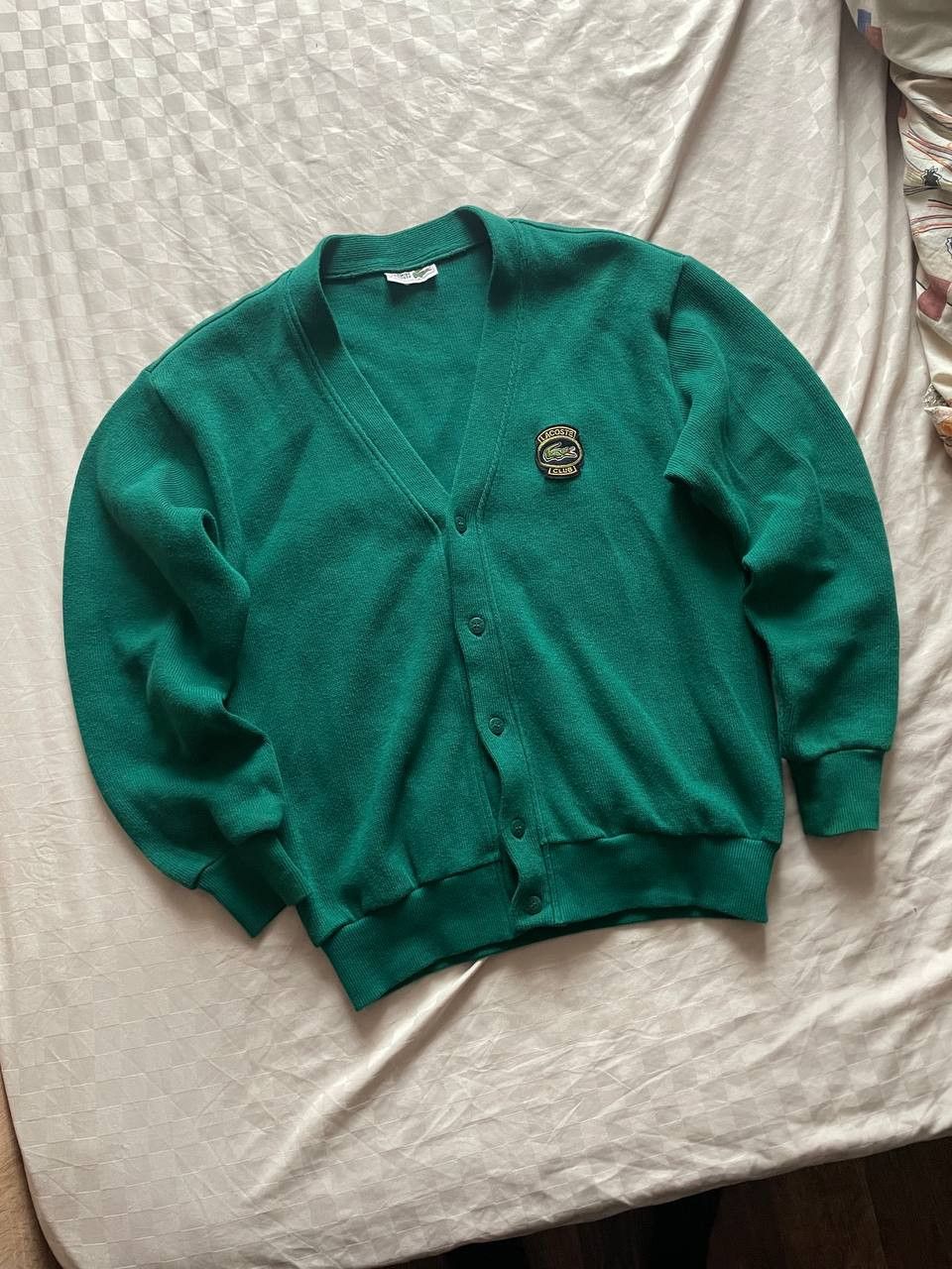 Lacoste 💥Rare! Vintage Lacoste Club Cardigan Sweater Vneck Knit Size US XL / EU 56 / 4 - 2 Thumbnail