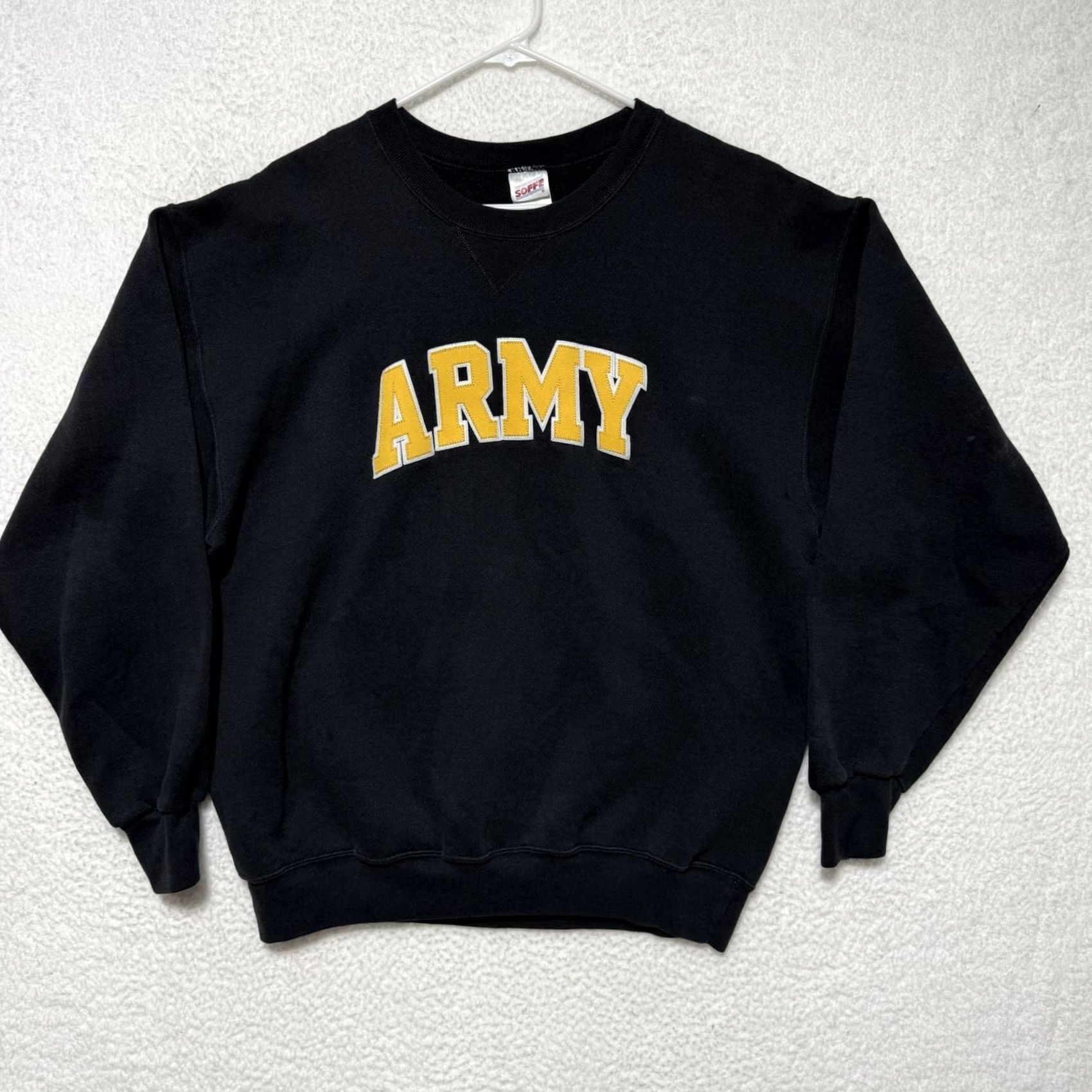 Vintage VINTAGE Army Sweatshirt Men L Black Gold Crewneck Pullover Football 90s College Logo Sweater Size US L / EU 52-54 / 3 - 2 Thumbnail