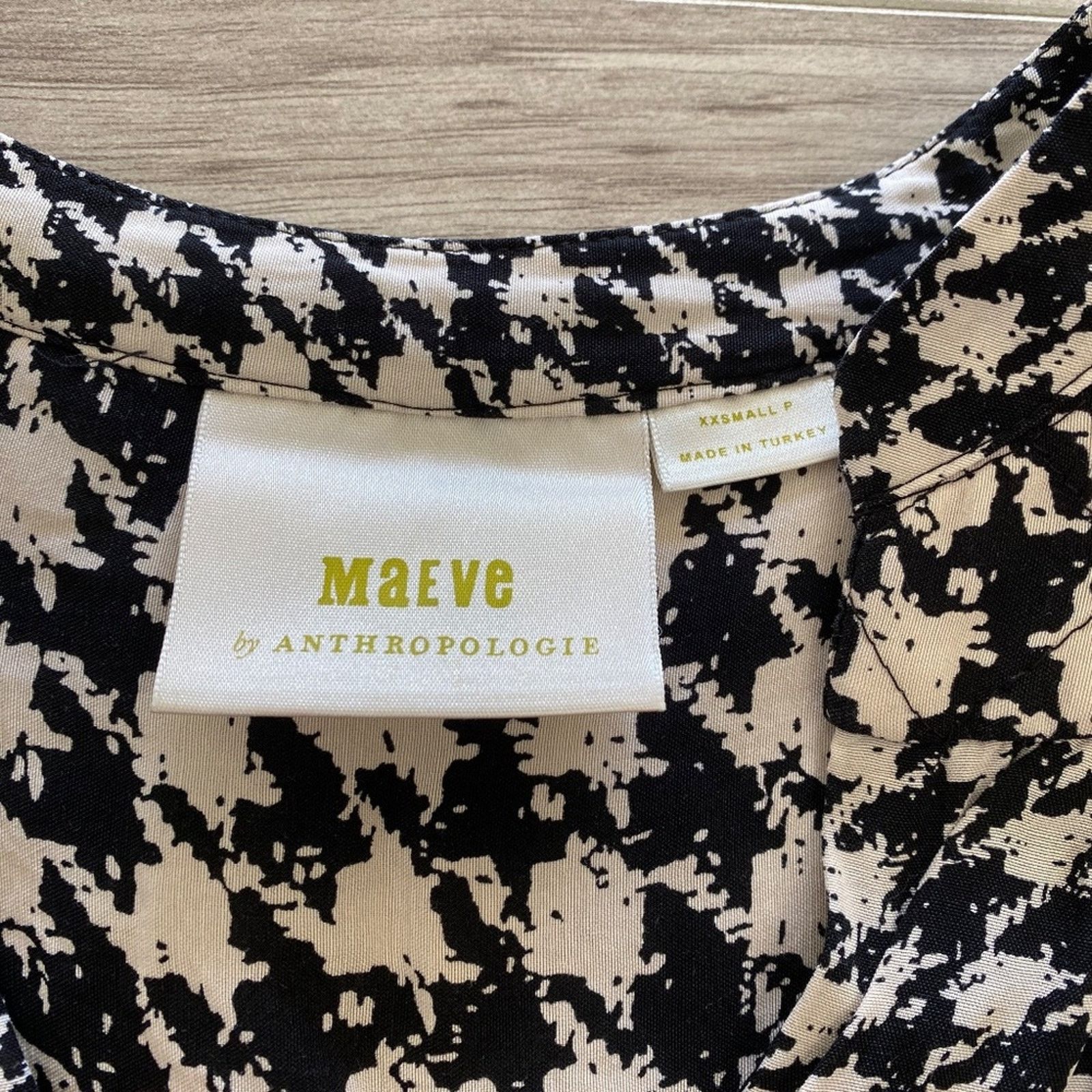 Anthropologie Anthropologie Maeve Sterling Houndstooth Dress - XXSP Size XXS / US 00 / IT 34 - 16 Thumbnail