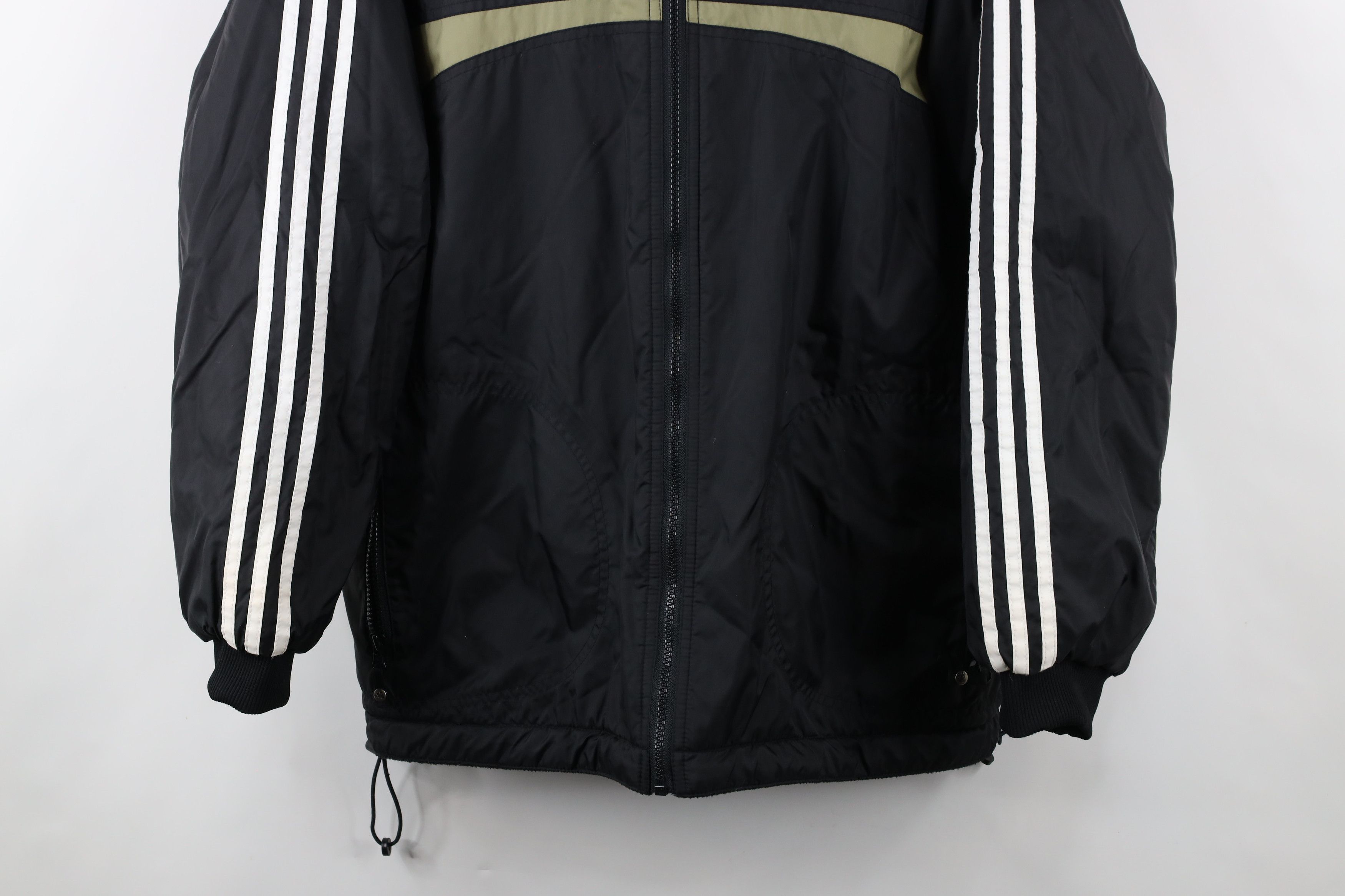 Adidas × Vintage Vintage 90s Adidas Spell Out Reversible Hooded Jacket Size US L / EU 52-54 / 3 - 12 Thumbnail