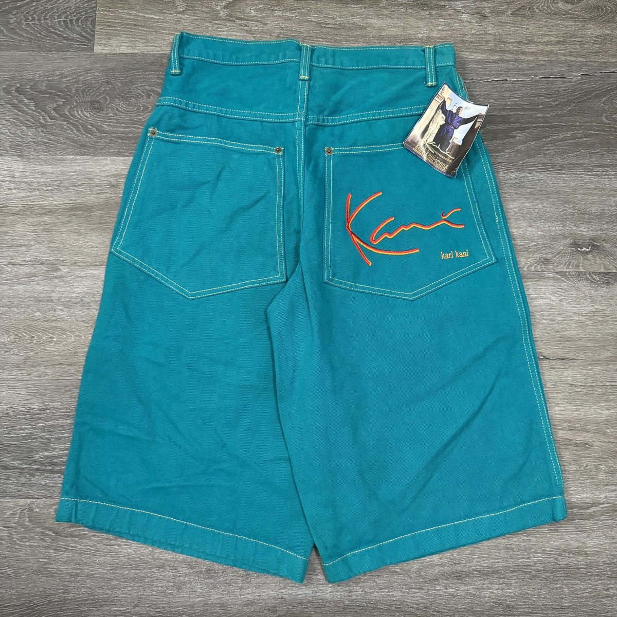 JNCO × Karl Kani × Vintage Rare Vintage 90s Karl Kani baggy wide leg embroidered short Size US 30 / EU 46 - 1 Thumbnail