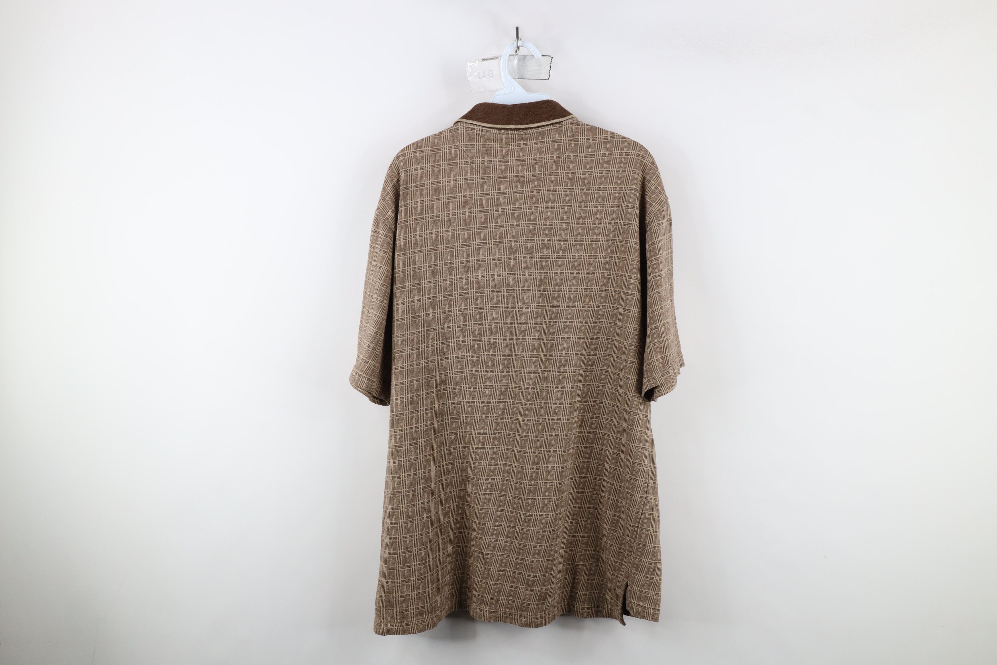 Vintage Vintage 90s Streetwear Knit Collared Golf Polo Shirt Brown Size US L / EU 52-54 / 3 - 8 Thumbnail