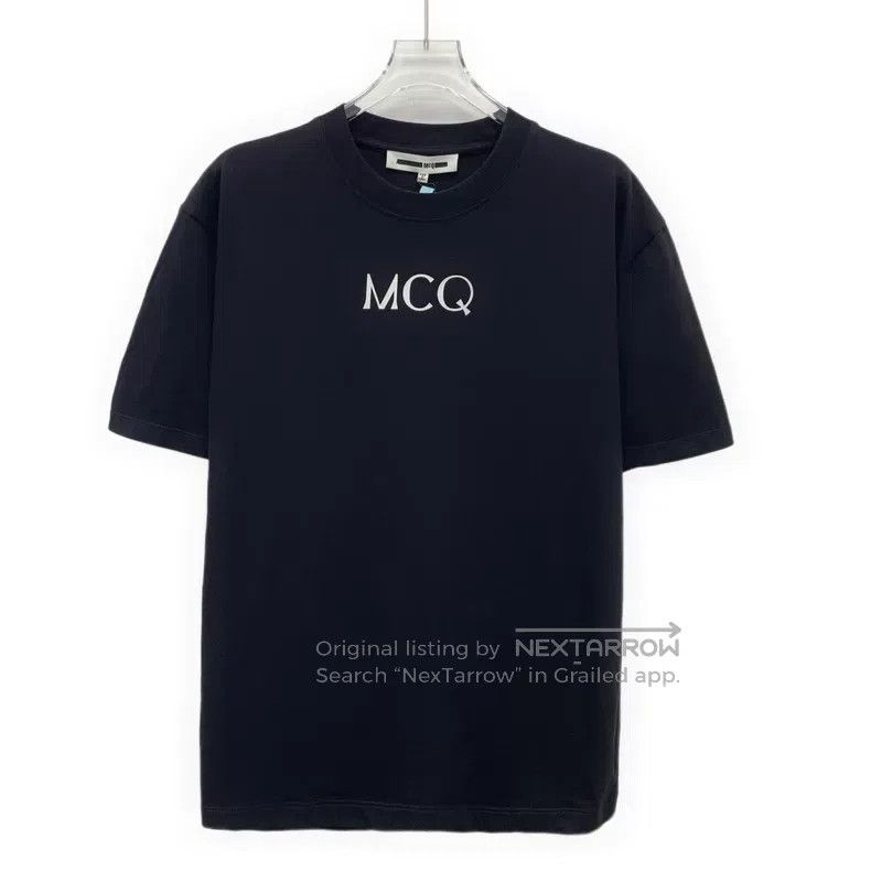 Alexander McQueen Alexander Mcqueen Black logo letter print cotton round-nec Size US S / EU 44-46 / 1 - 1 Thumbnail