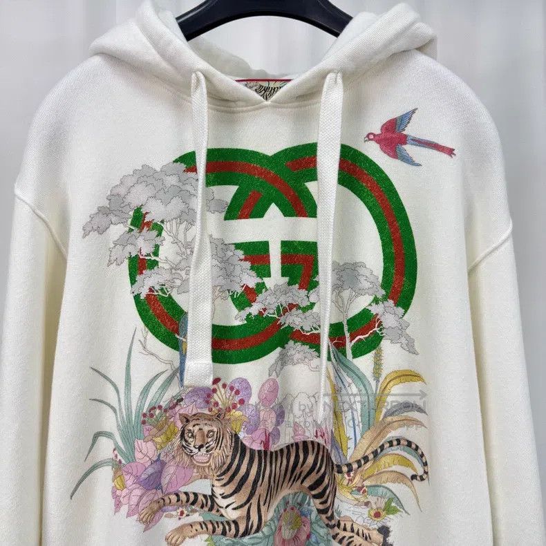 Gucci Gucci Double G Tiger Printed Hoodie Size US XS / EU 42 / 0 - 3 Thumbnail