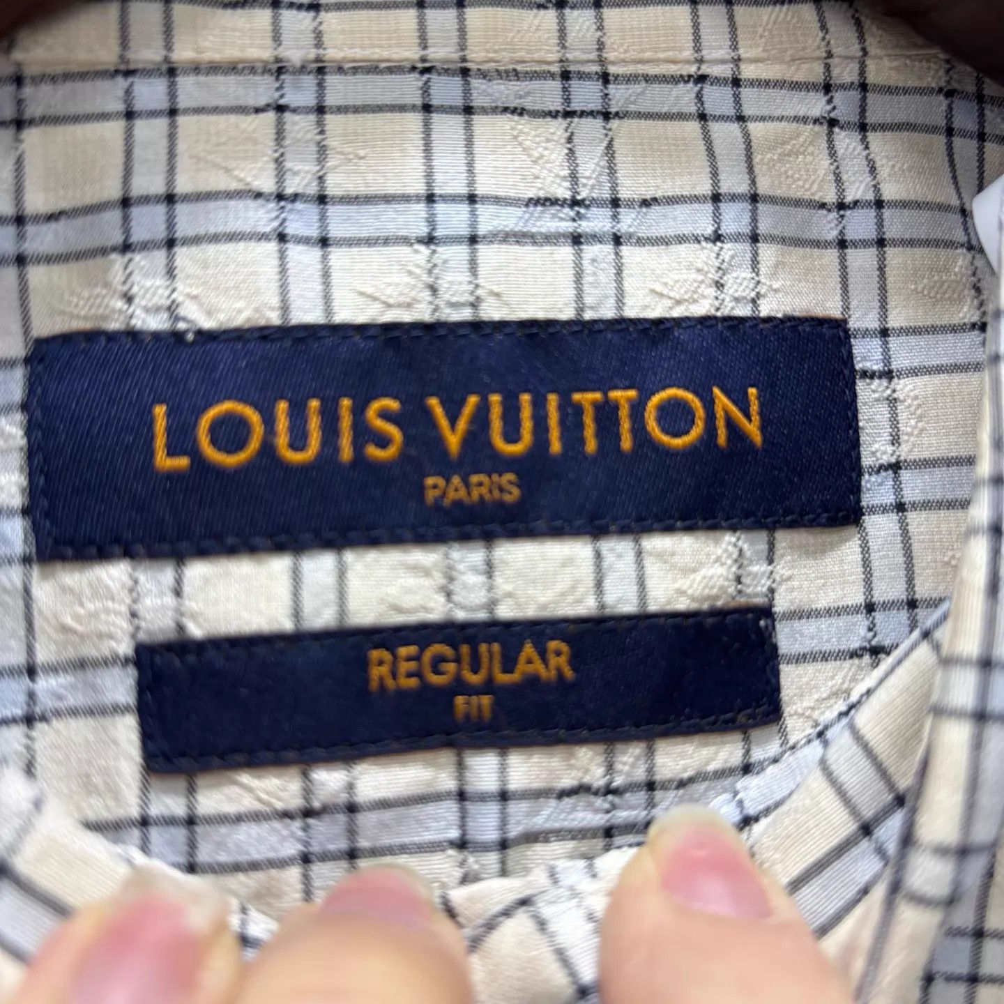 Louis Vuitton LV Damier Full Print Button-Up Shirt L New With Tags Size US L / EU 52-54 / 3 - 3 Thumbnail