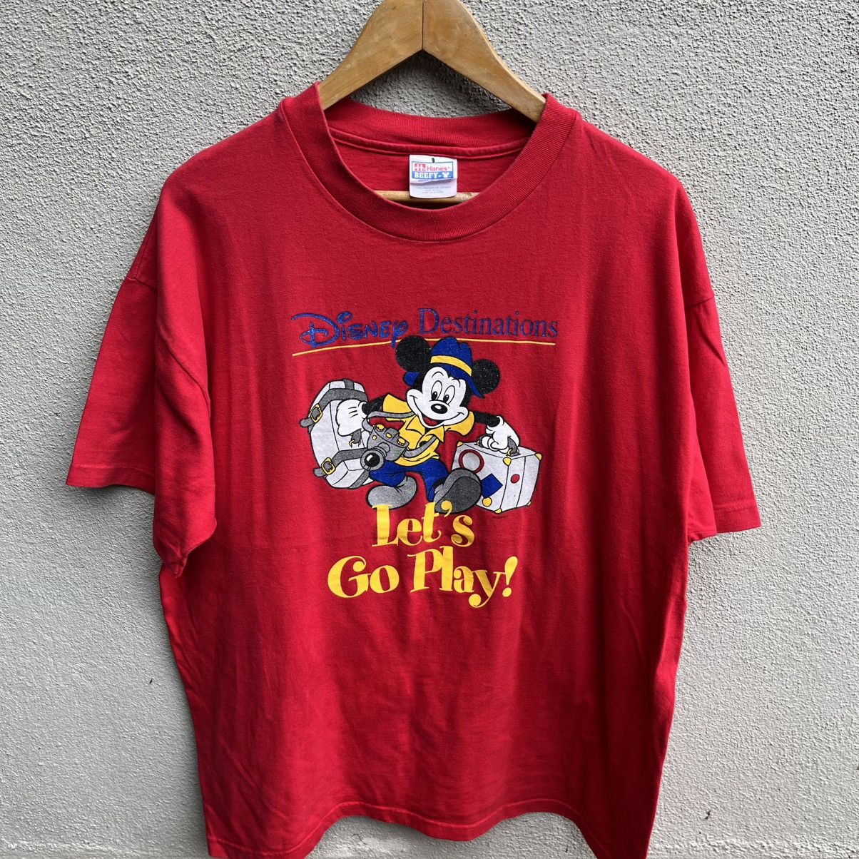 Disney Vintage 90s DISNEY Mickey Mouse tee destination Size US XL / EU 56 / 4 - 2 Thumbnail