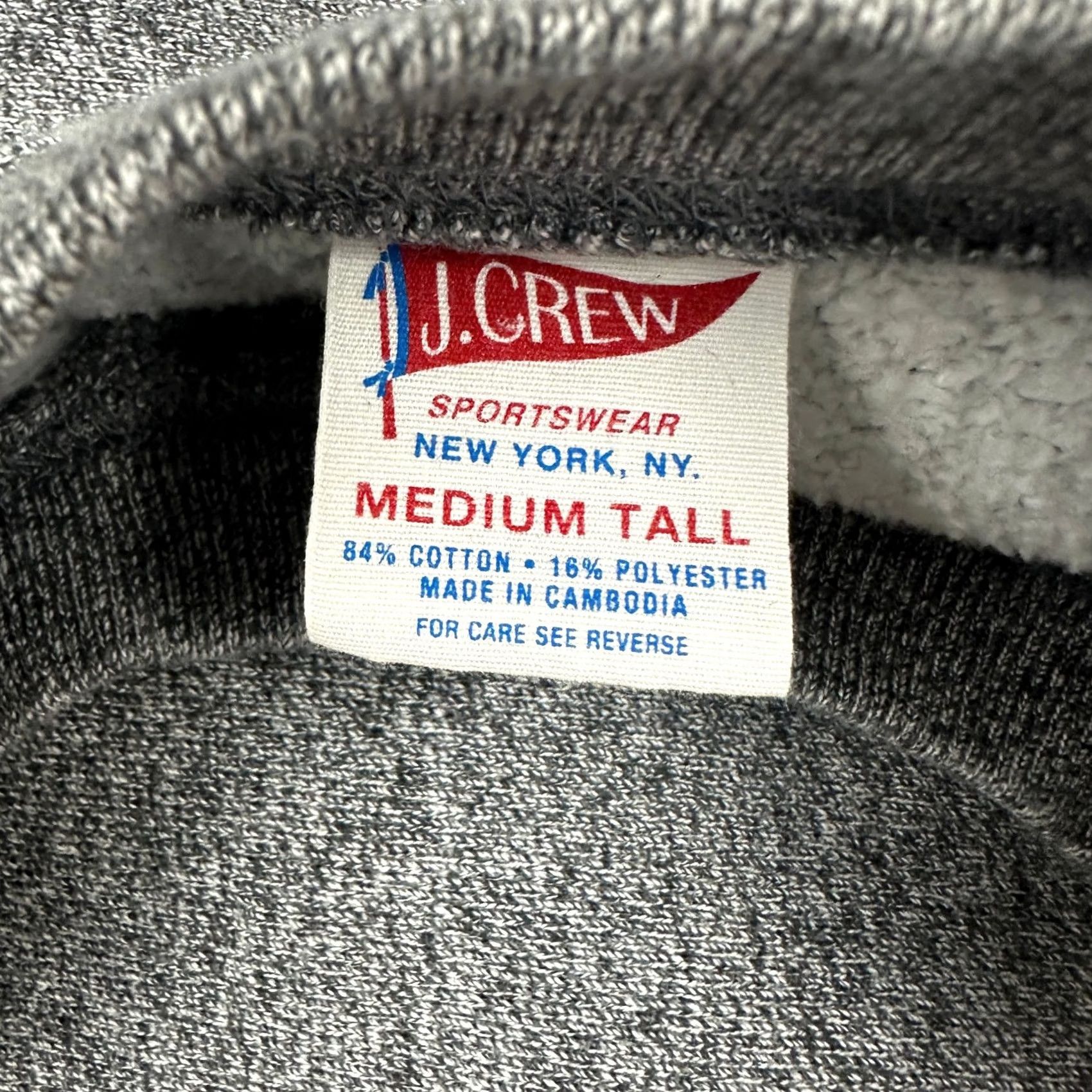 J.Crew J.CREW Sweater Men Medium Tall Gray Crewneck Pullover Sweatshirt MT Size US M / EU 48-50 / 2 - 4 Thumbnail