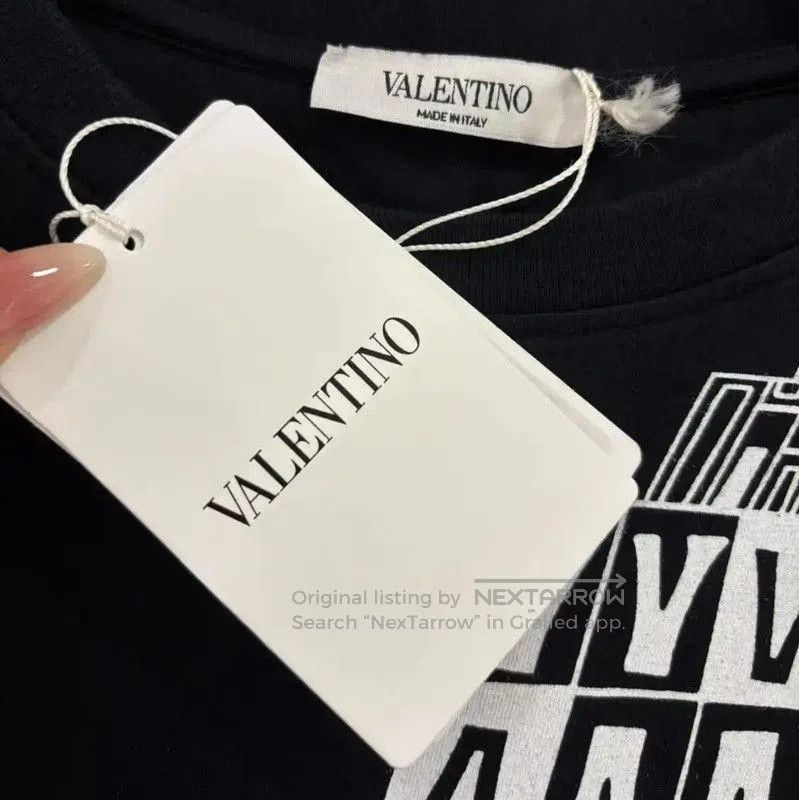 Valentino Valentino Black Logo Print Short Sleeve T-Shirt . Size XS / US 0-2 / IT 36-38 - 4 Thumbnail
