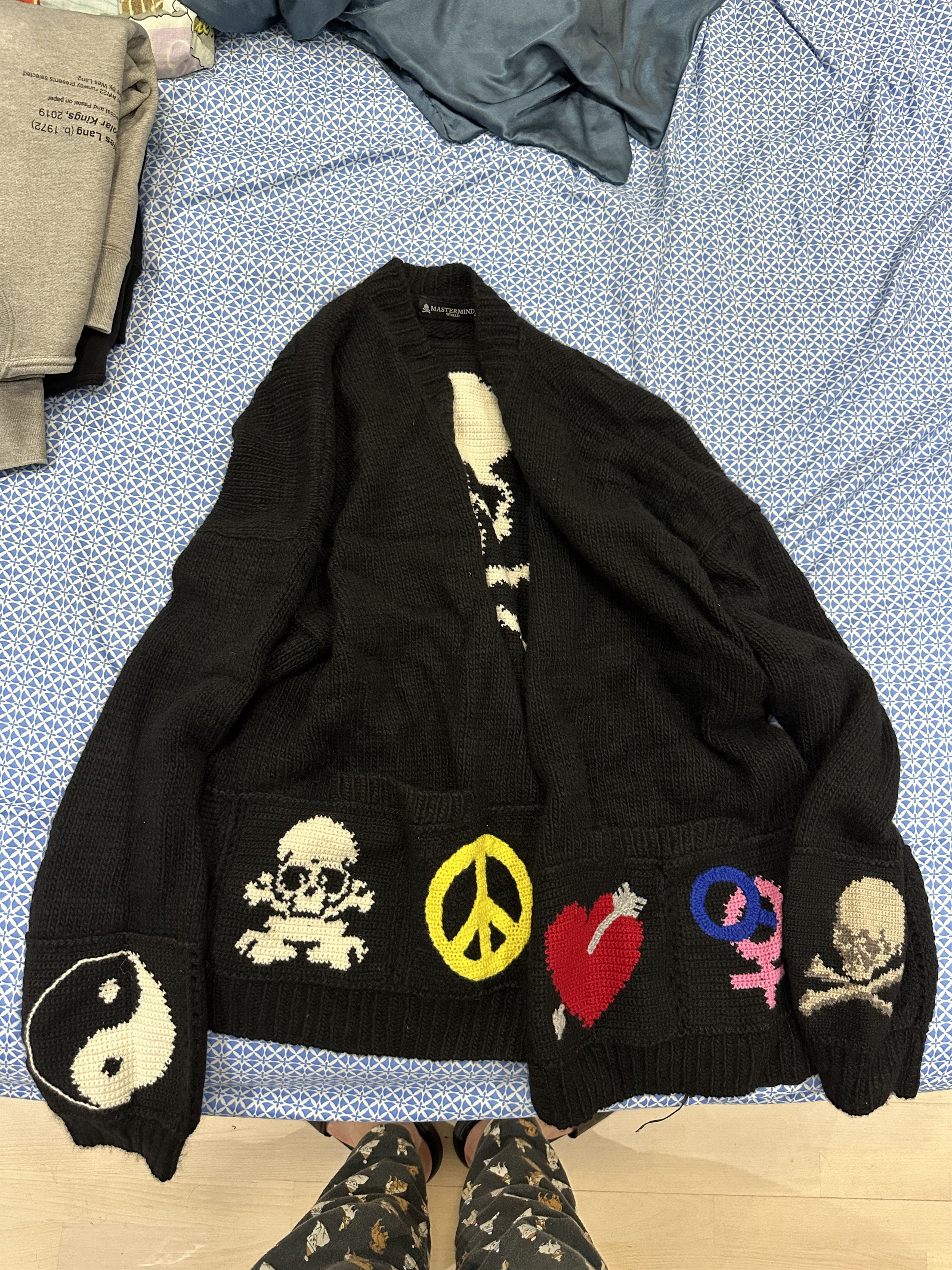 Mastermind Japan Mastermind Japan - Cashmere Skull Cardigan Size US L / EU 52-54 / 3 - 5 Thumbnail