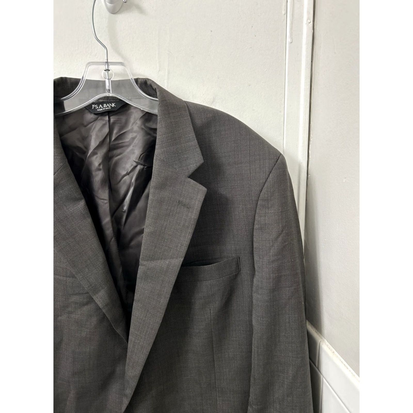 Jos. A. Bank Jos. A. Bank Sport Coat Jacket Mens 46XL Gray Wool 2 Button Classic Notch Lapel Size US XXL / EU 58 / 5 - 4 Thumbnail