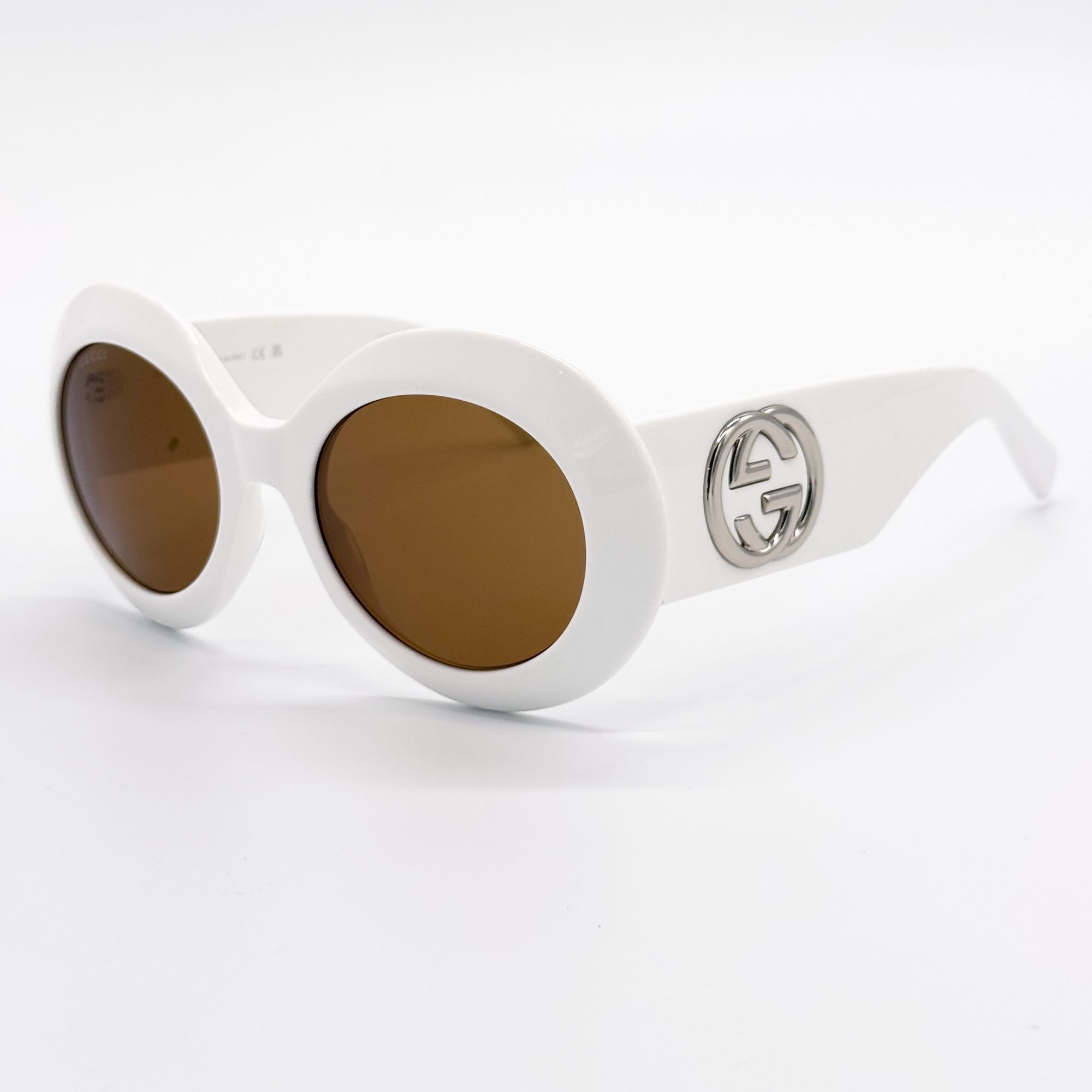 Gucci NEW GUCCI SUNGLASSES GG1647S 003 WOMEN ROUND WHITE BROWN Size ONE SIZE - 9 Thumbnail