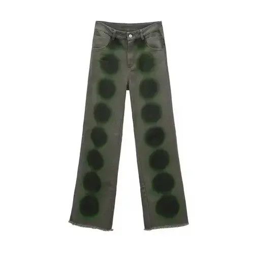 Other Aesthetic Green Japanese Harajuku Denim Pant Size US 32 / EU 48 - 4 Thumbnail